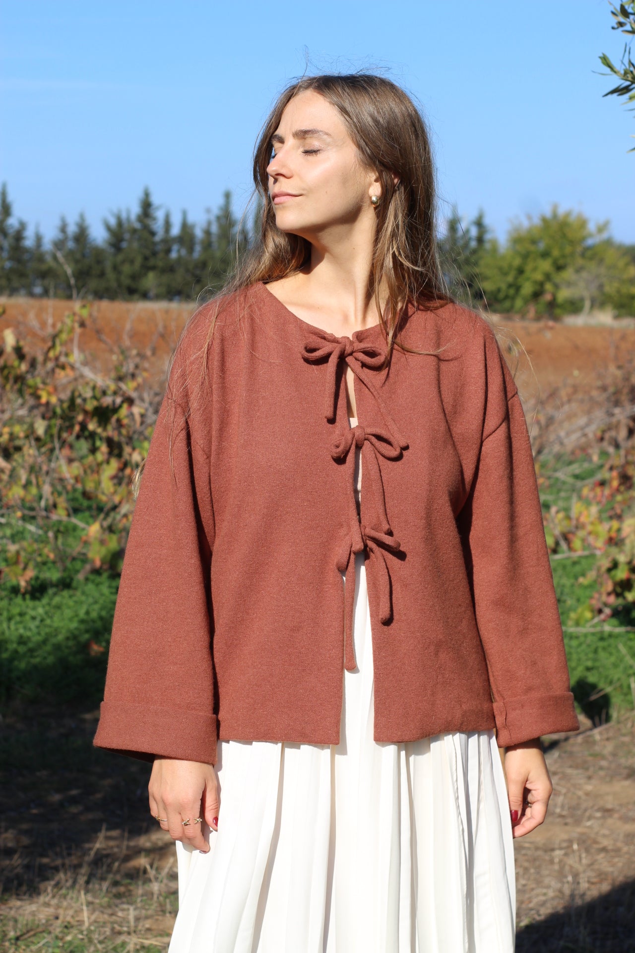 Cardigan Fiocco in lana pura