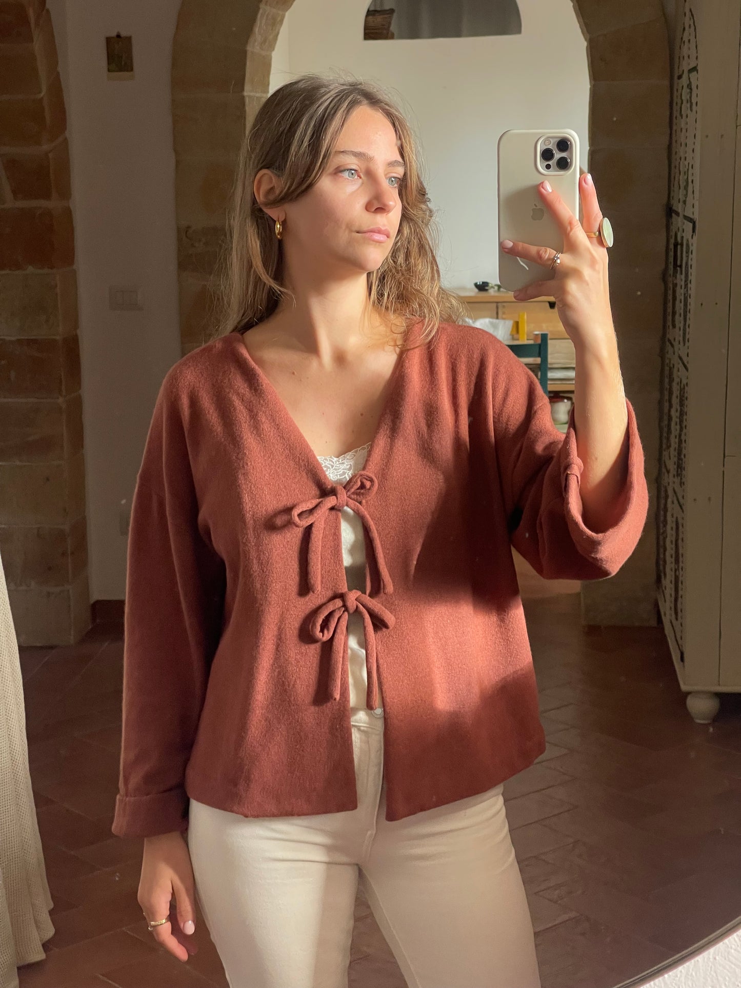 Cardigan Fiocco in lana pura