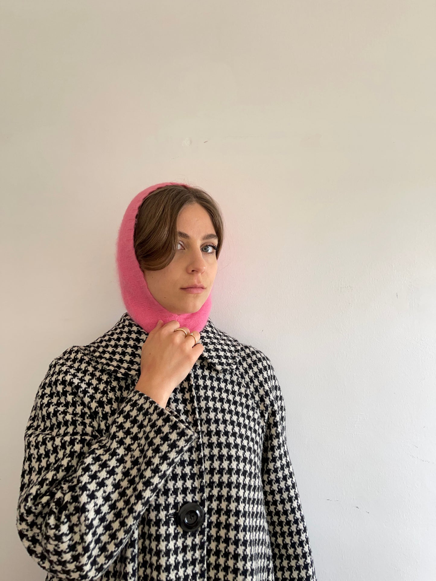 Balaclava fluffy rosa