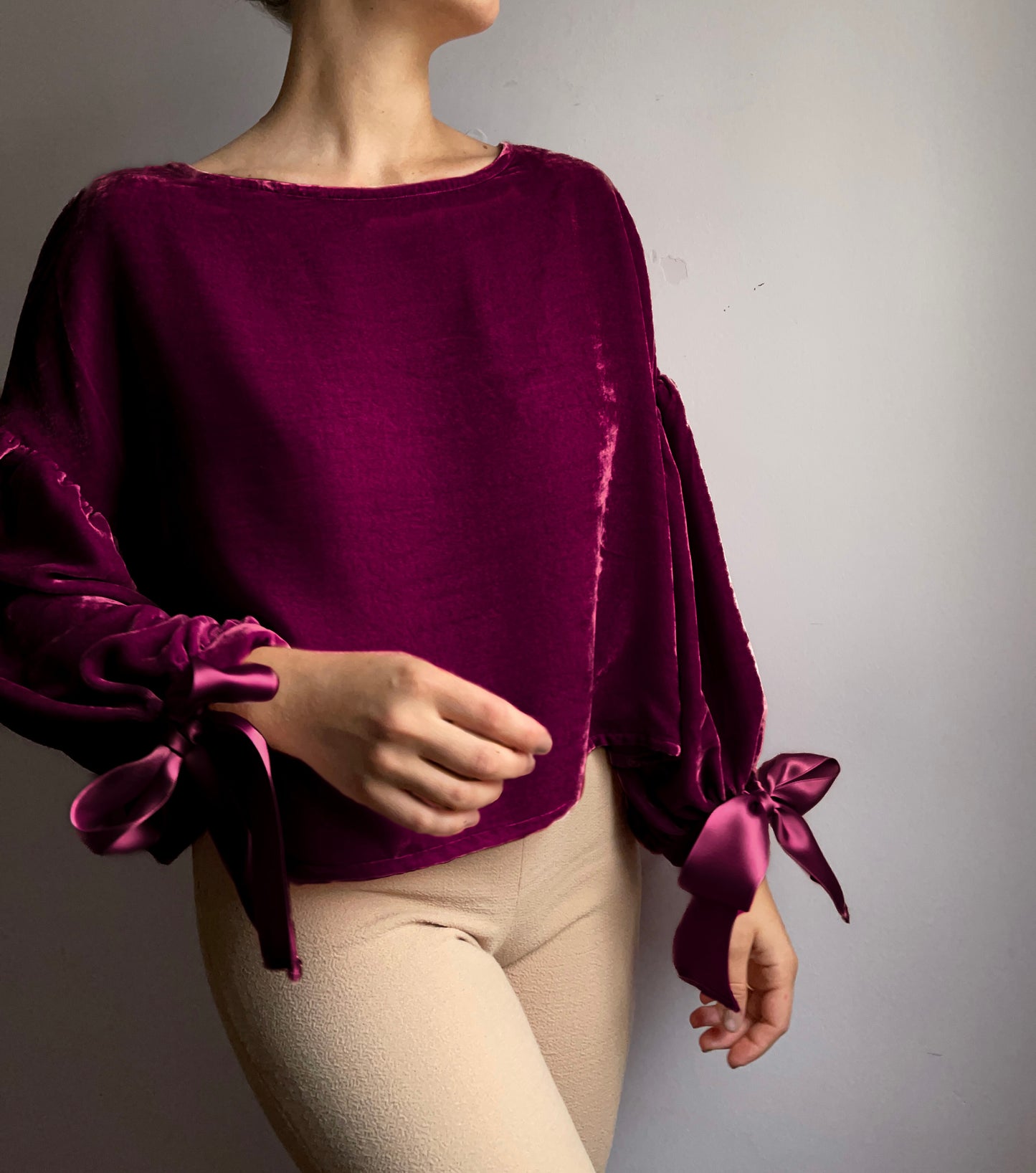 Susan Blouse Velvet Silk