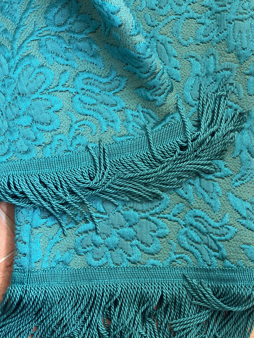 Pantalone jacquard con frange