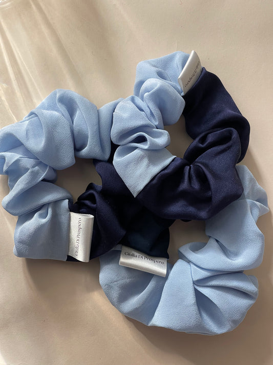 Maxi Scrunchie seta bicolore