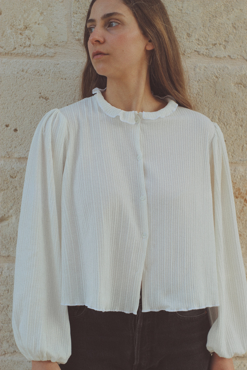 Cardigan in cotone bianco