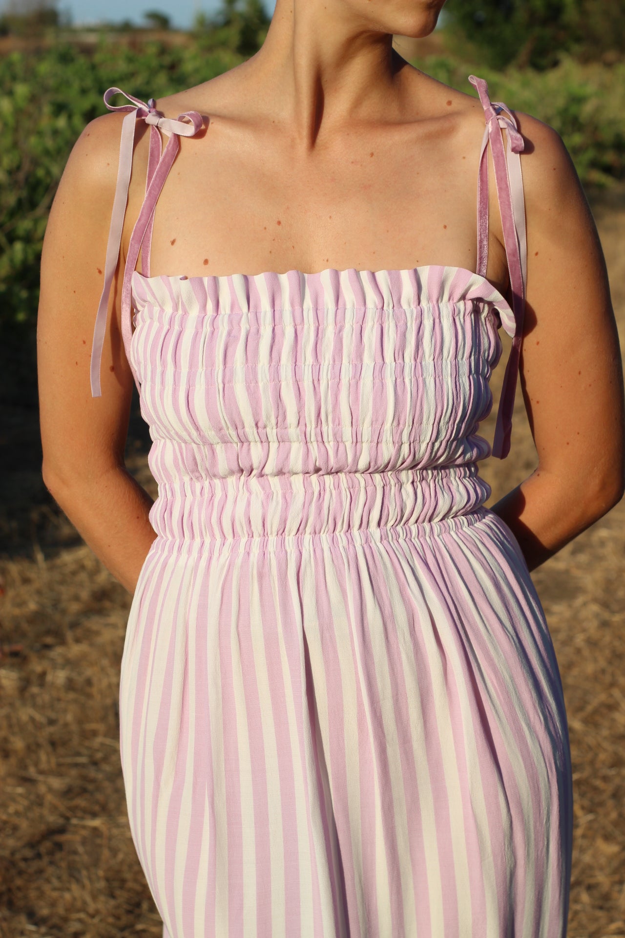 Lola dress with suspenders