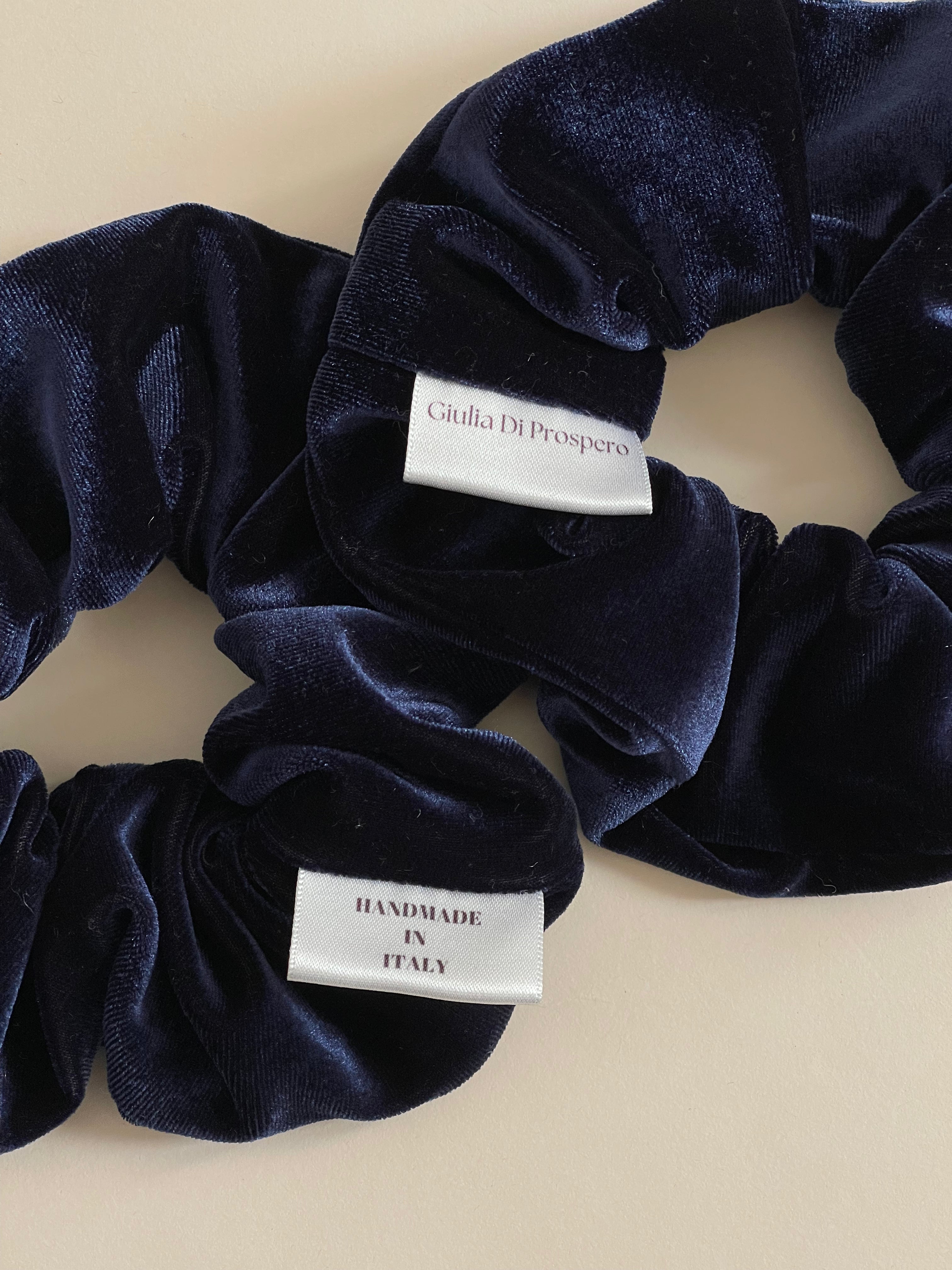 Maxi Scrunchie Velluto Blu