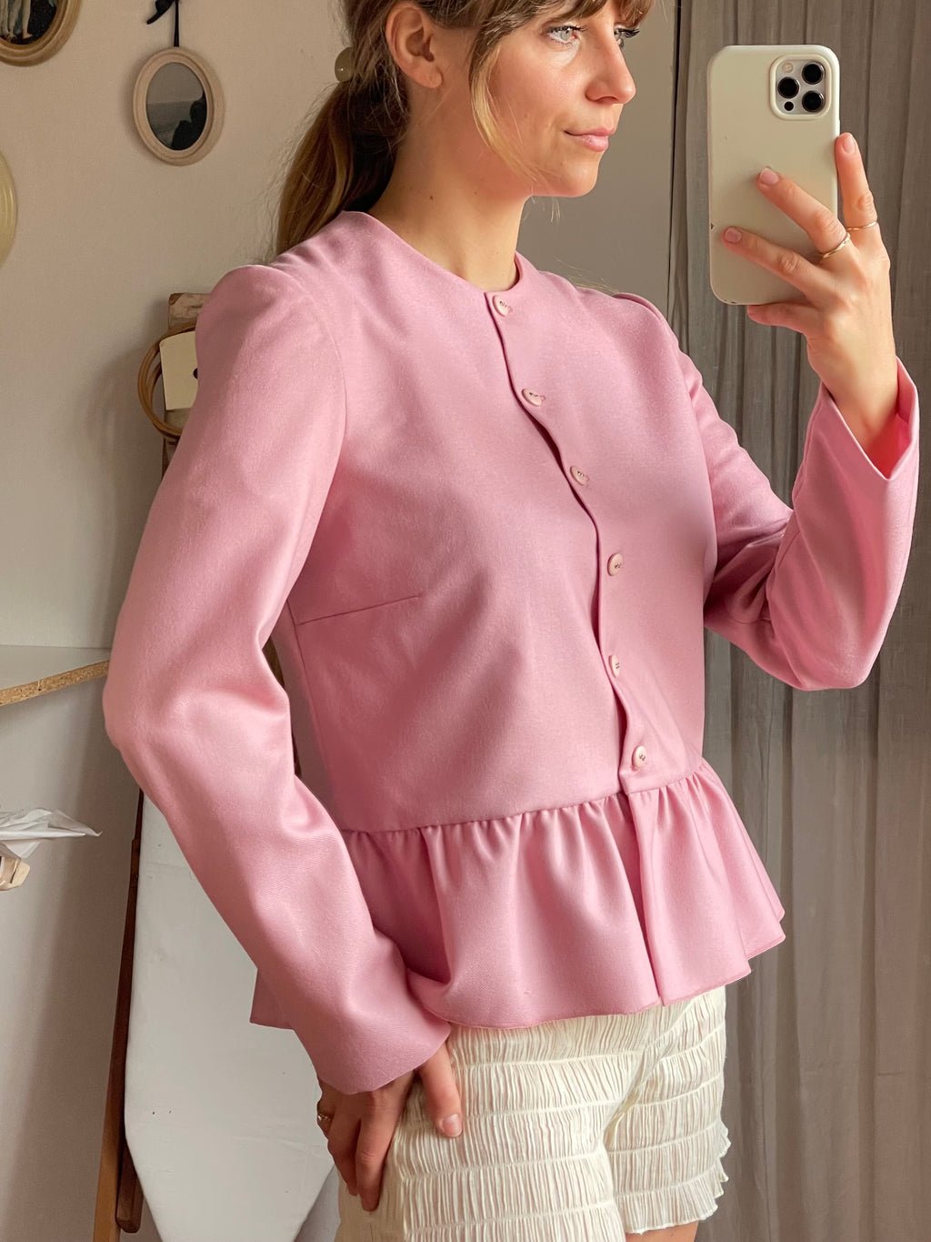 Giacchina con baschina rosa