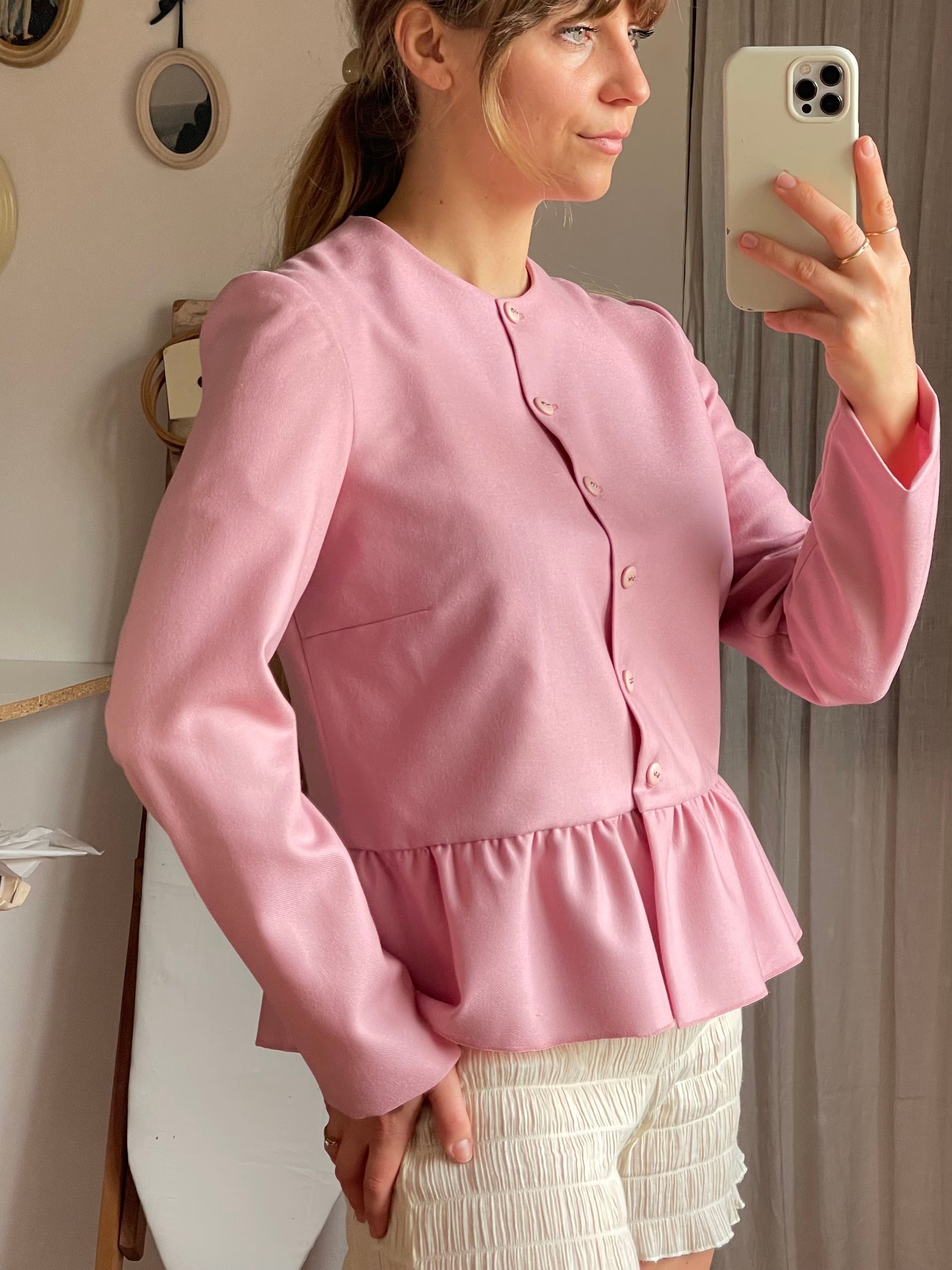 Giacchina con baschina rosa