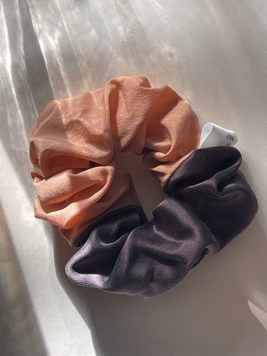 Maxi Scrunchie seta bicolore