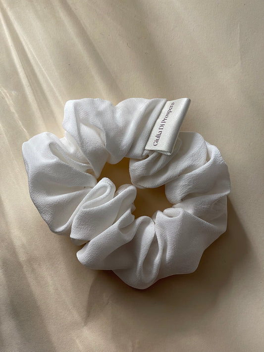 Maxi Scrunchie seta bianco