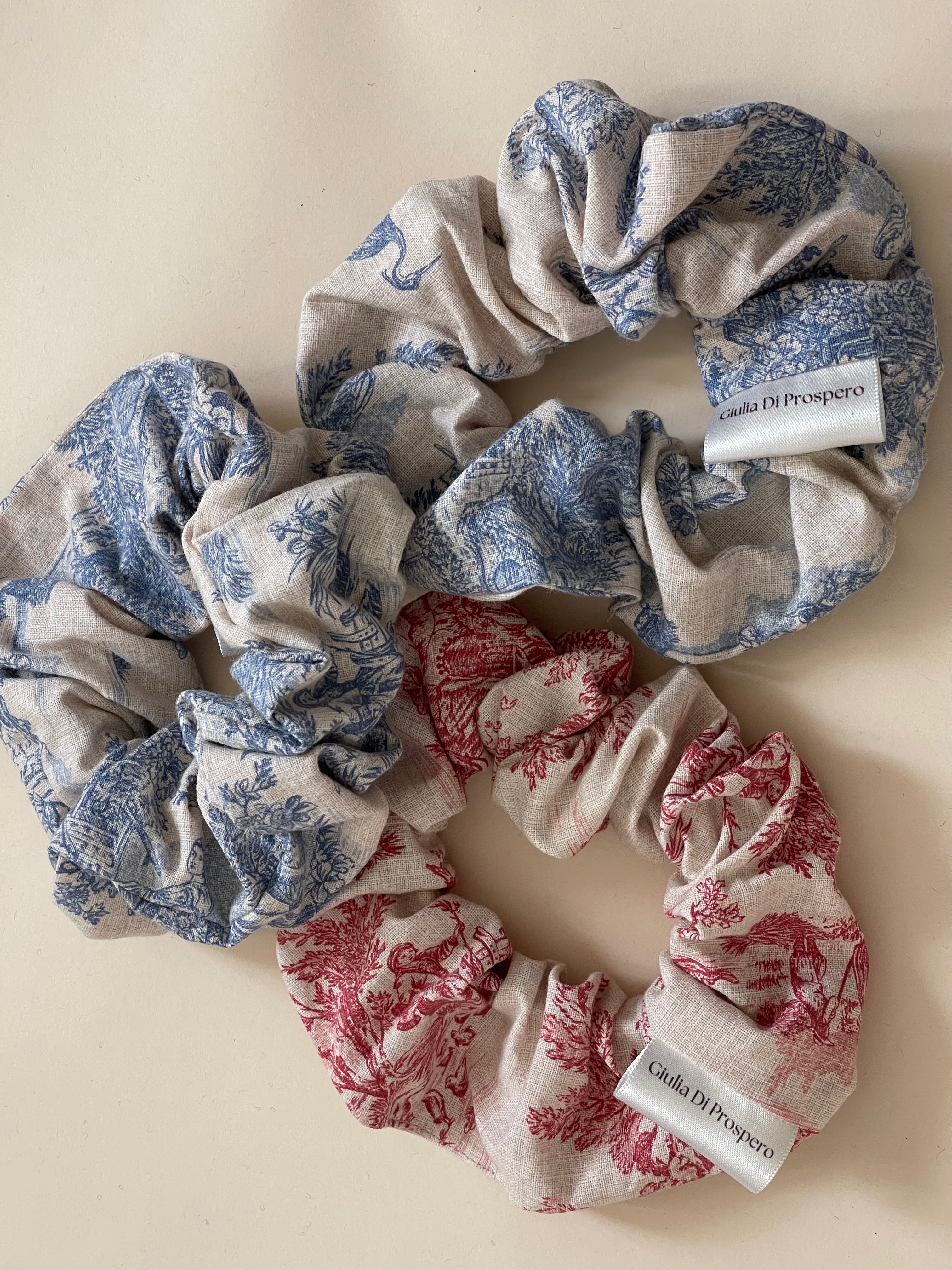 Maxi Scrunchie cotone toile rosso