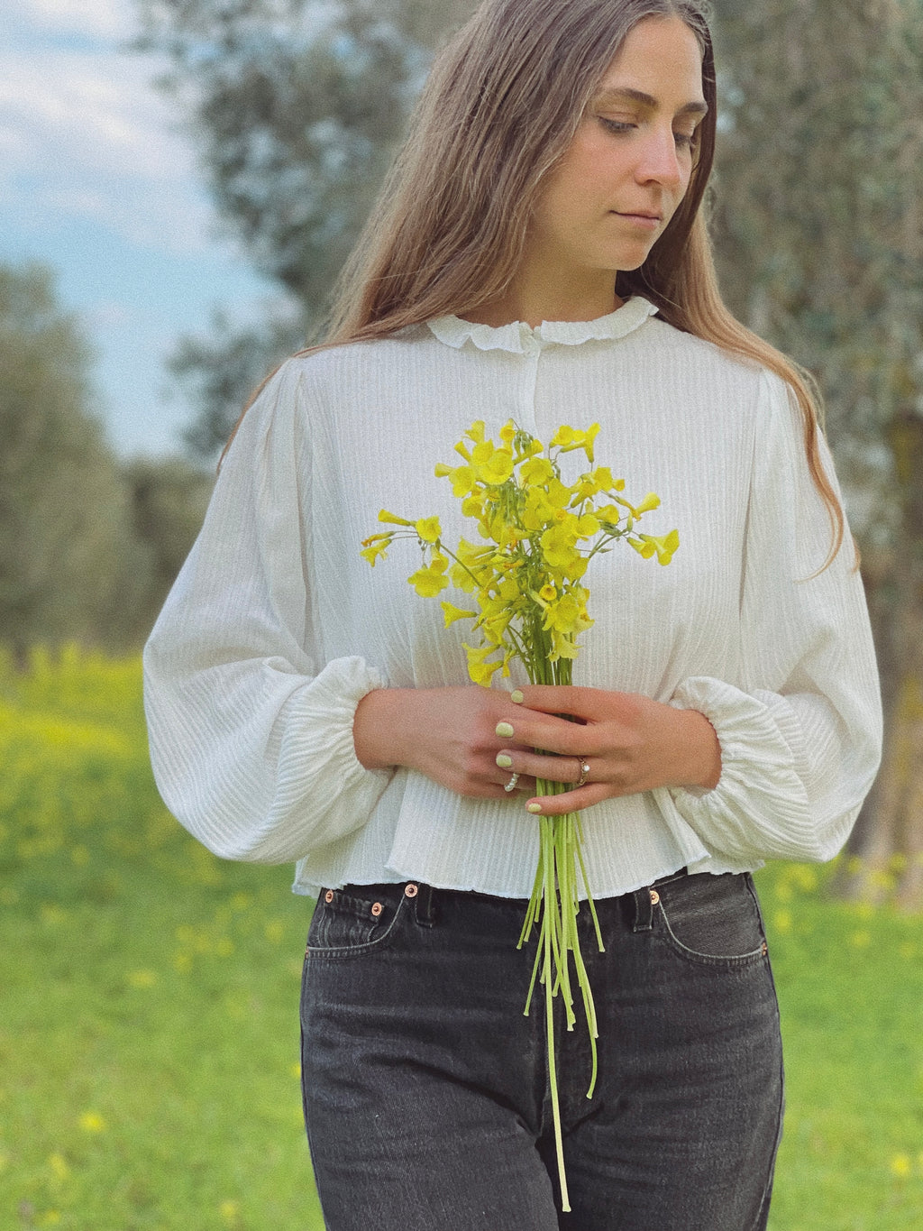 Cardigan in cotone bianco