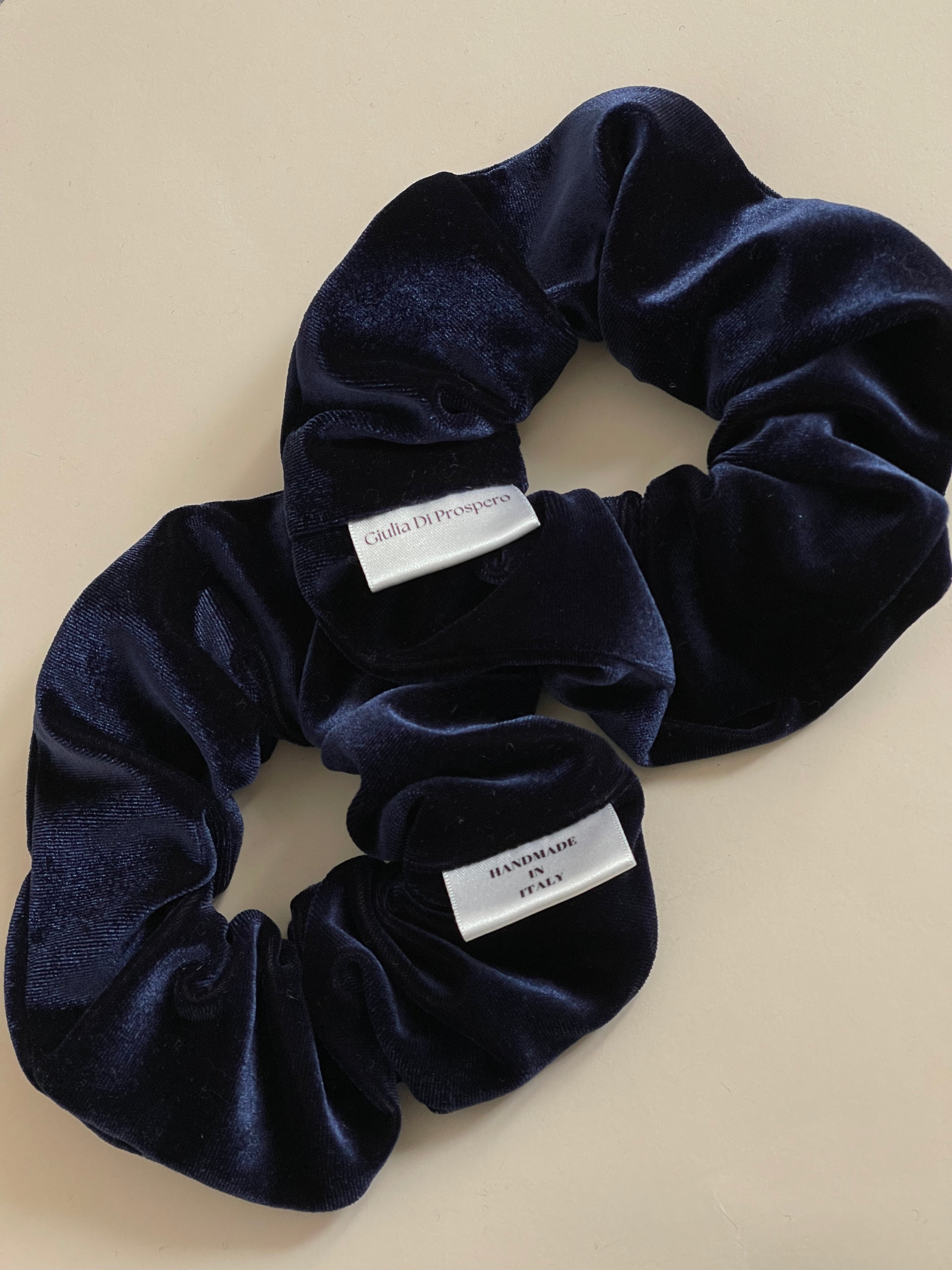 Maxi Scrunchie Velluto Blu