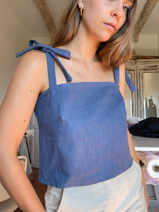 Top SPF lino blu