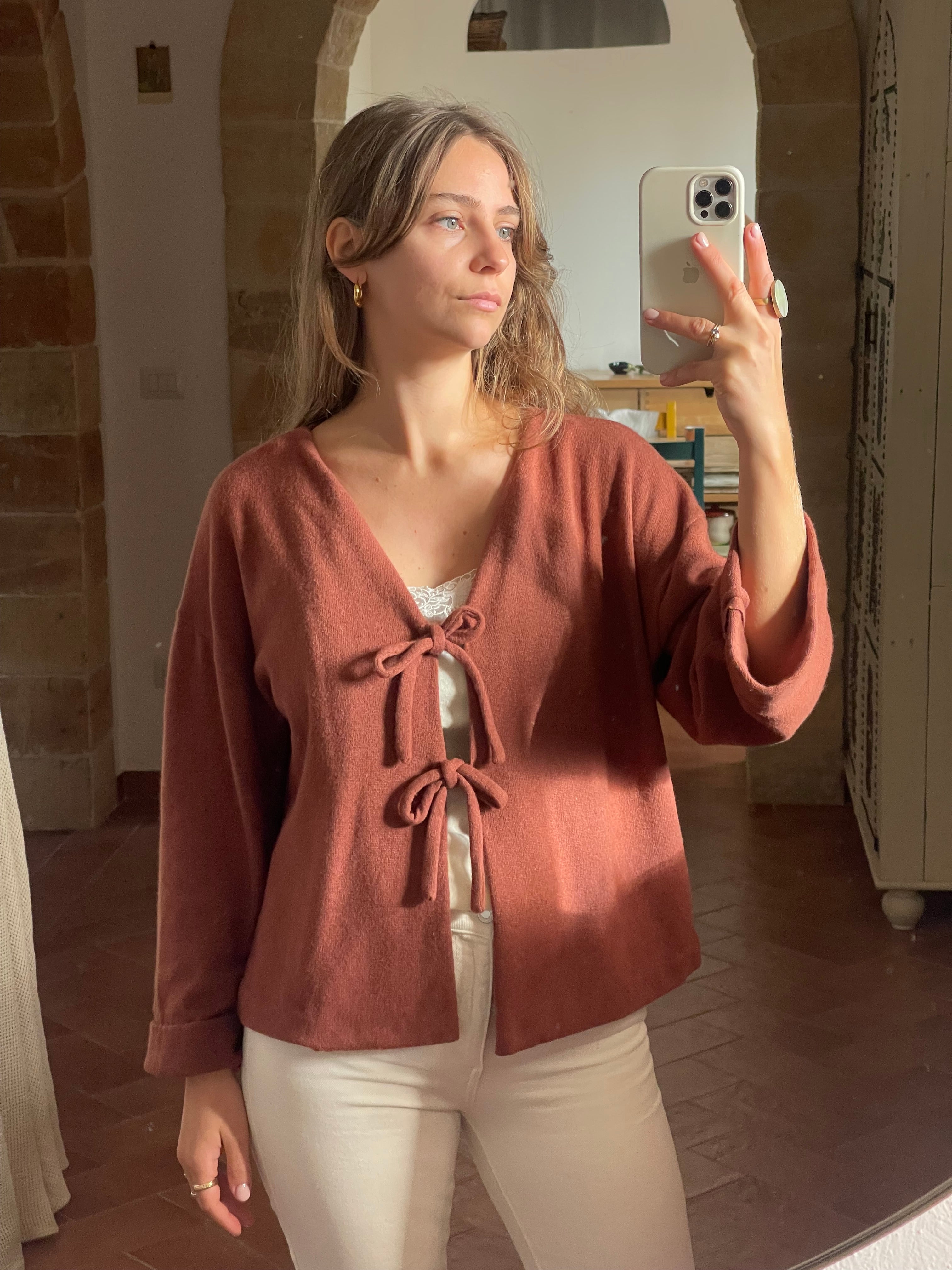 Cardigan Fiocco in lana pura