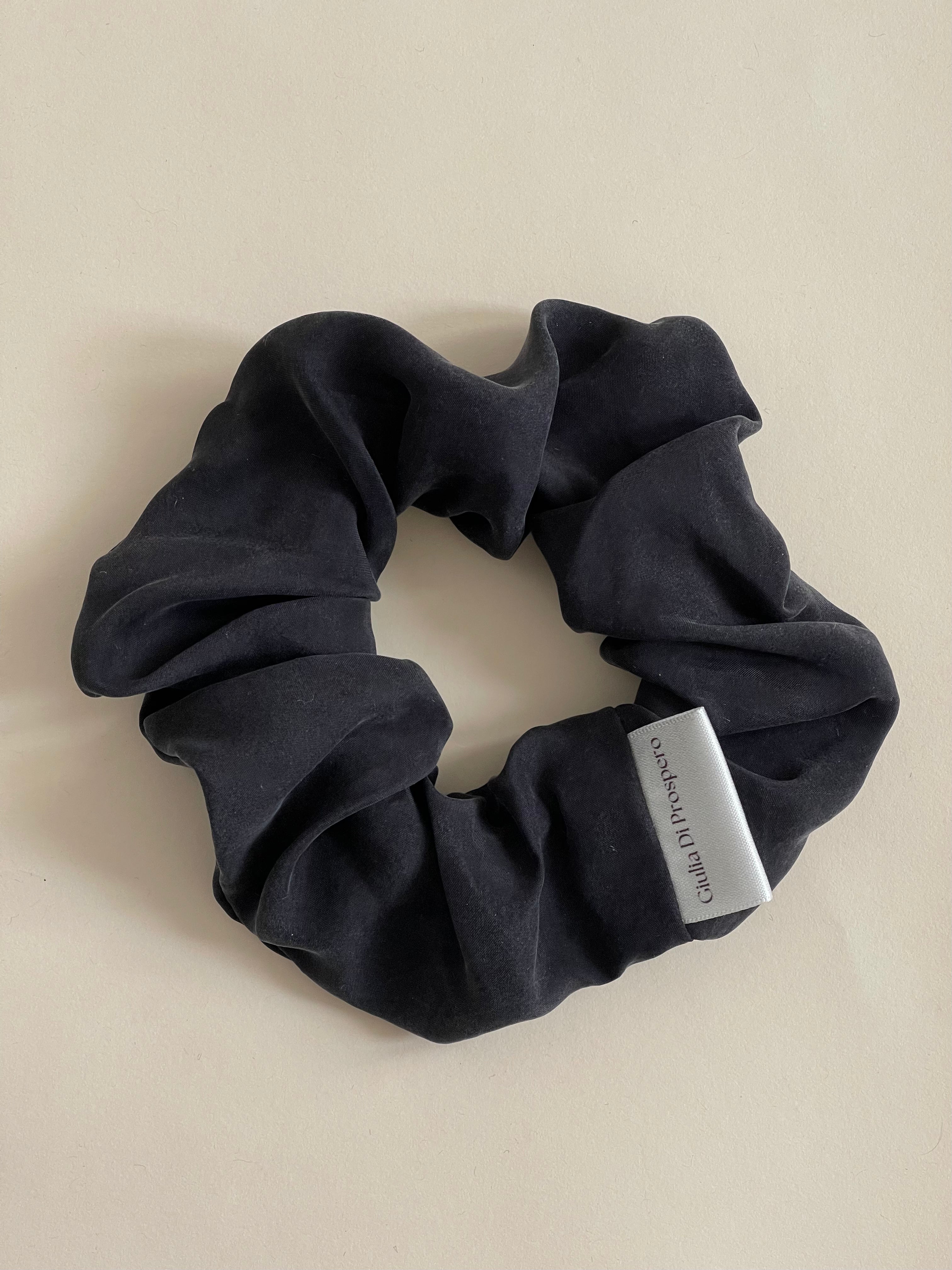 Maxi Scrunchie Seta Nero