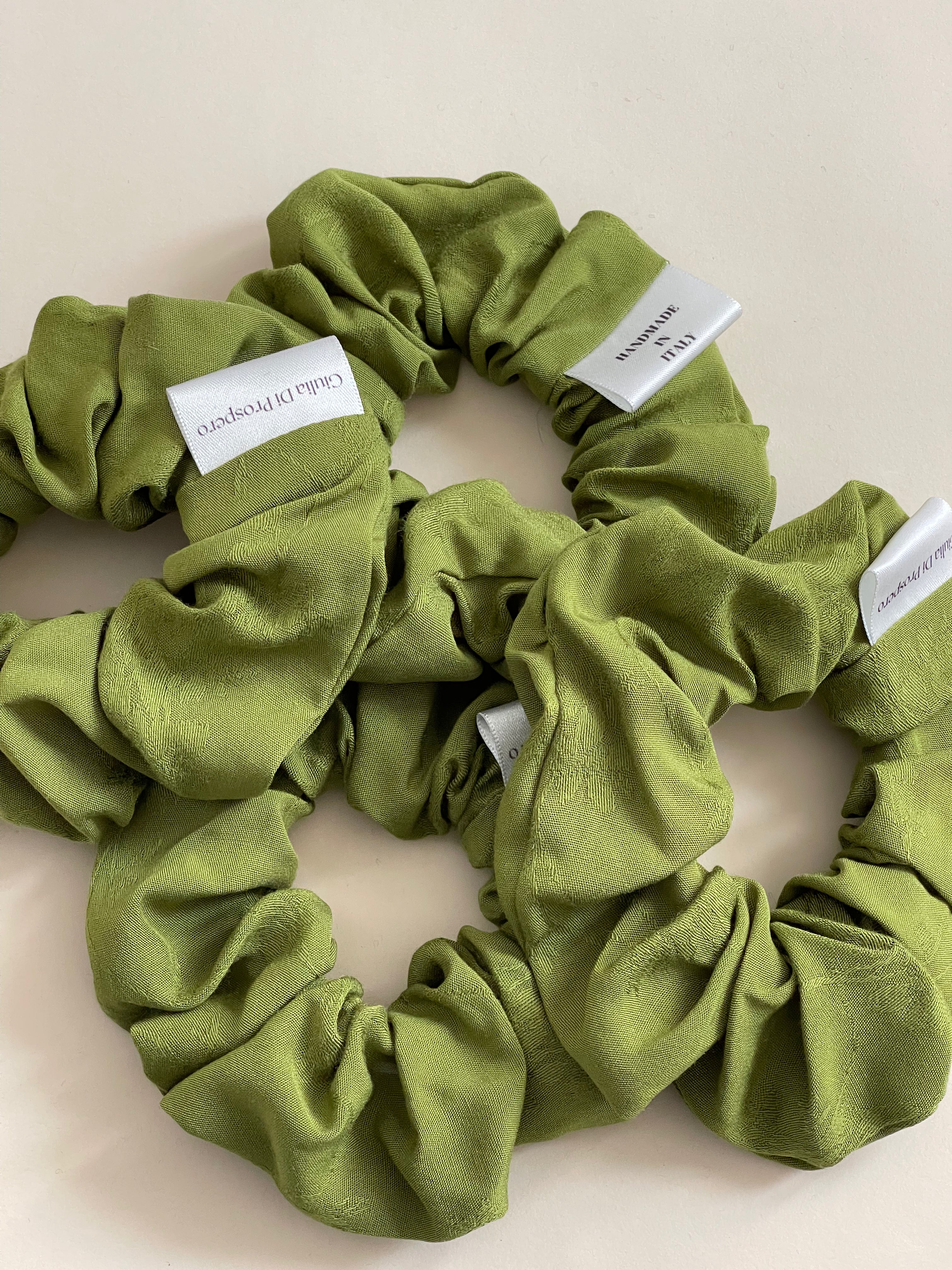 Maxi Scrunchie verde viscosa