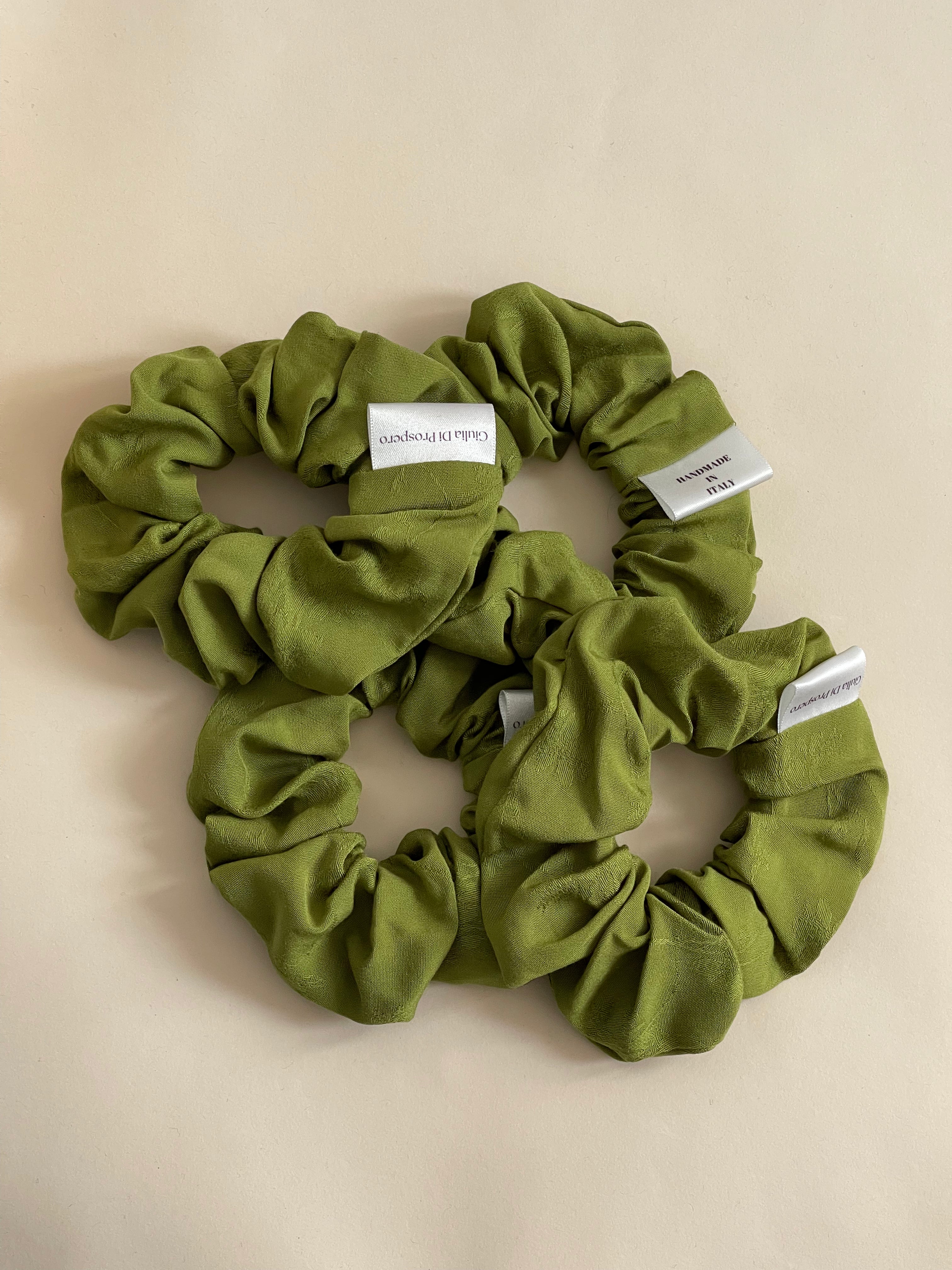 Maxi Scrunchie verde viscosa