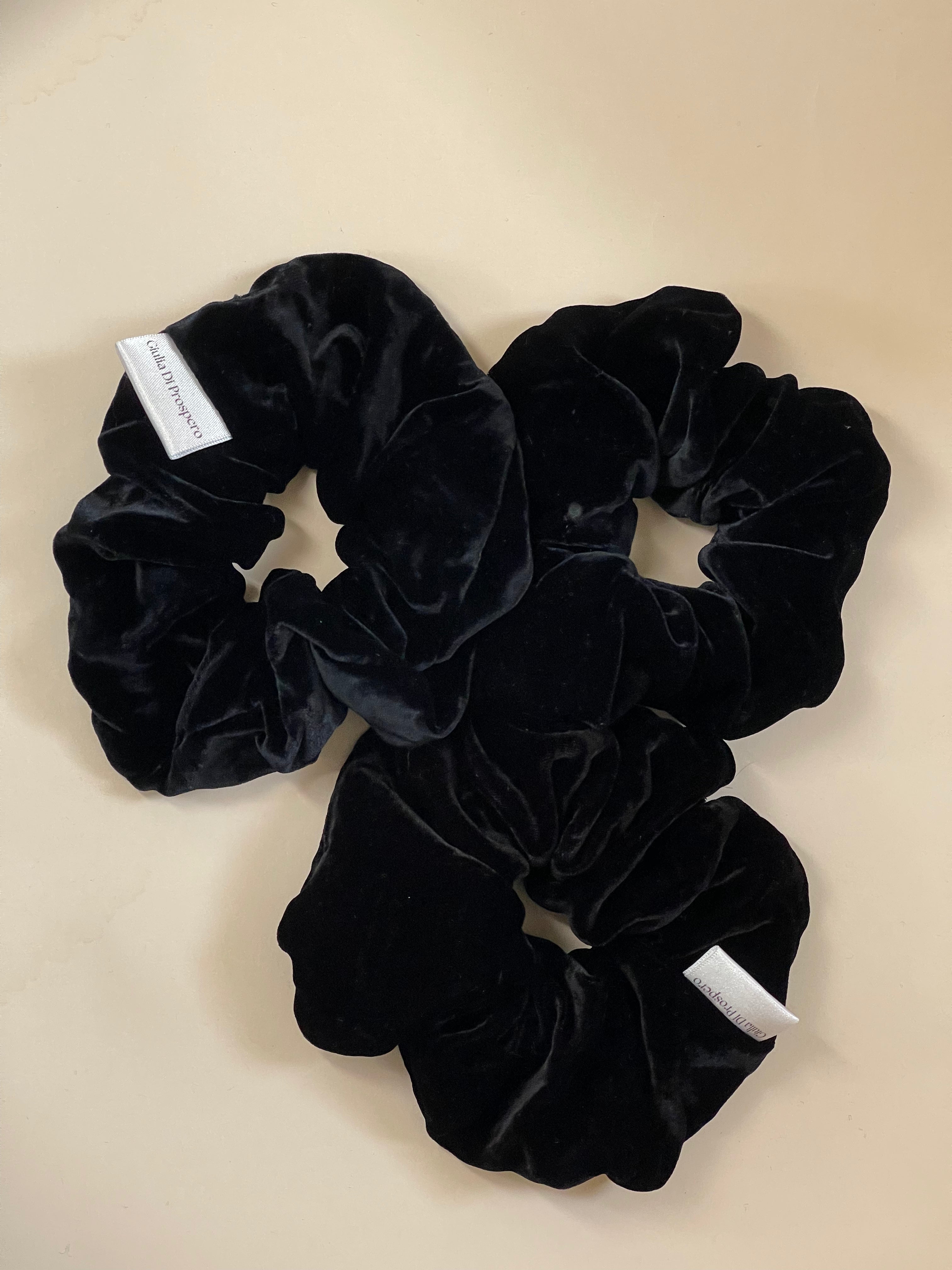 Maxi Scrunchie Velluto seta nero