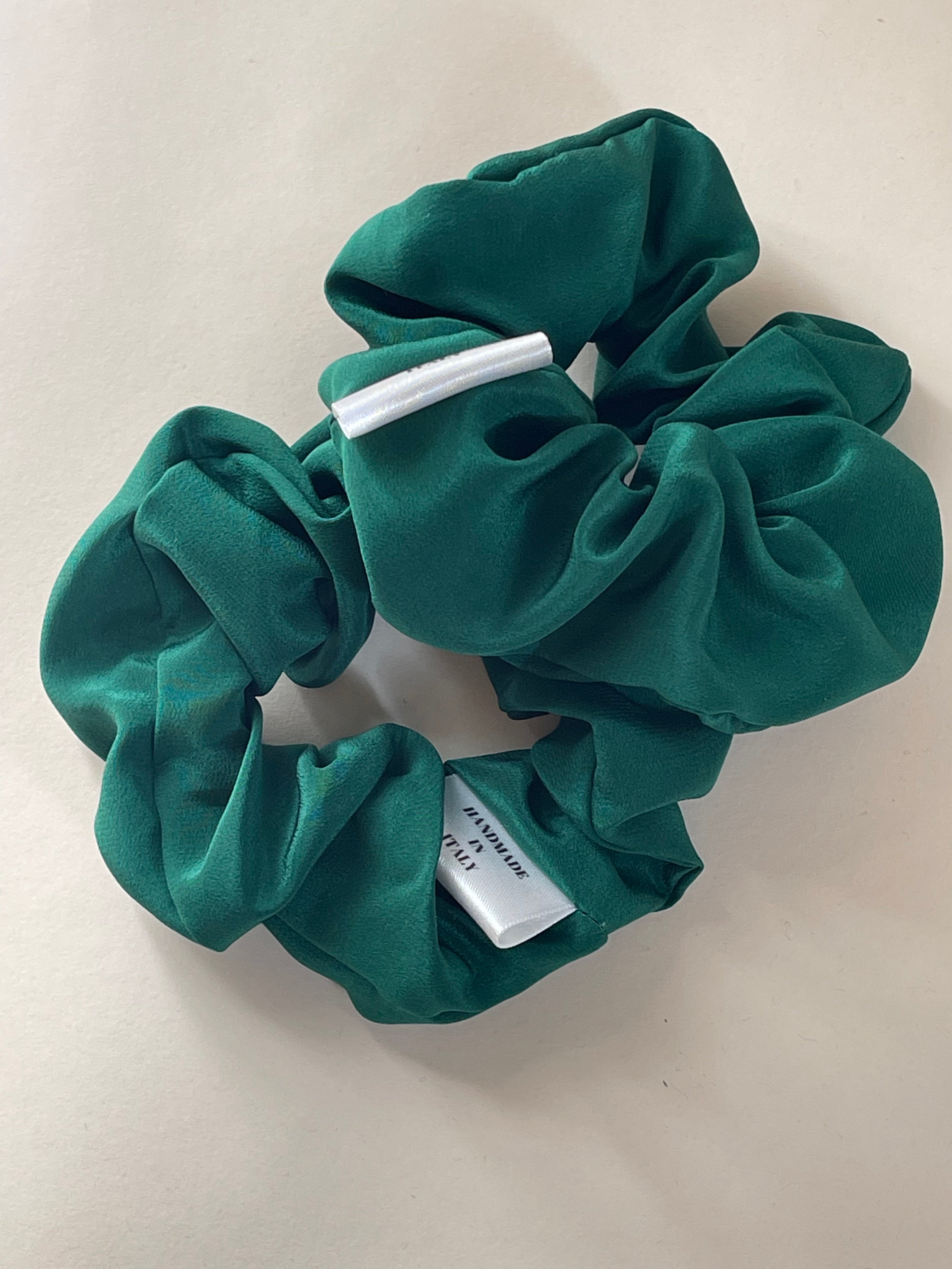 Maxi Scrunchie Seta verde