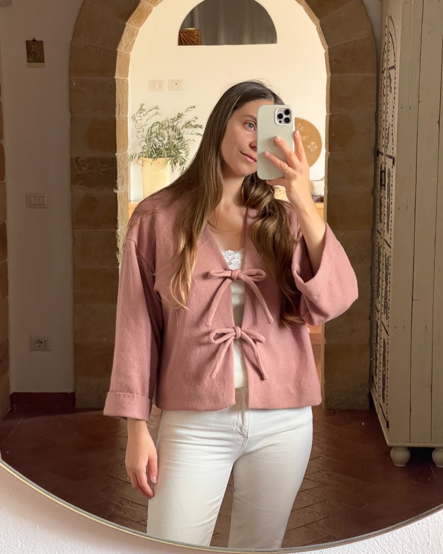 Cardigan Fiocco in lana pura