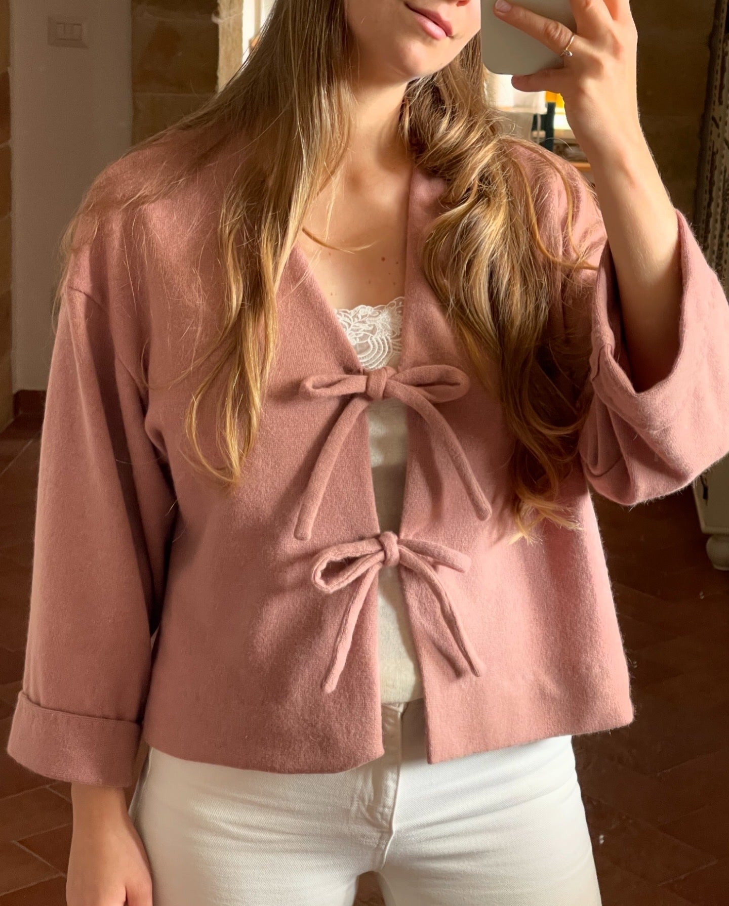 Cardigan Fiocco in lana pura