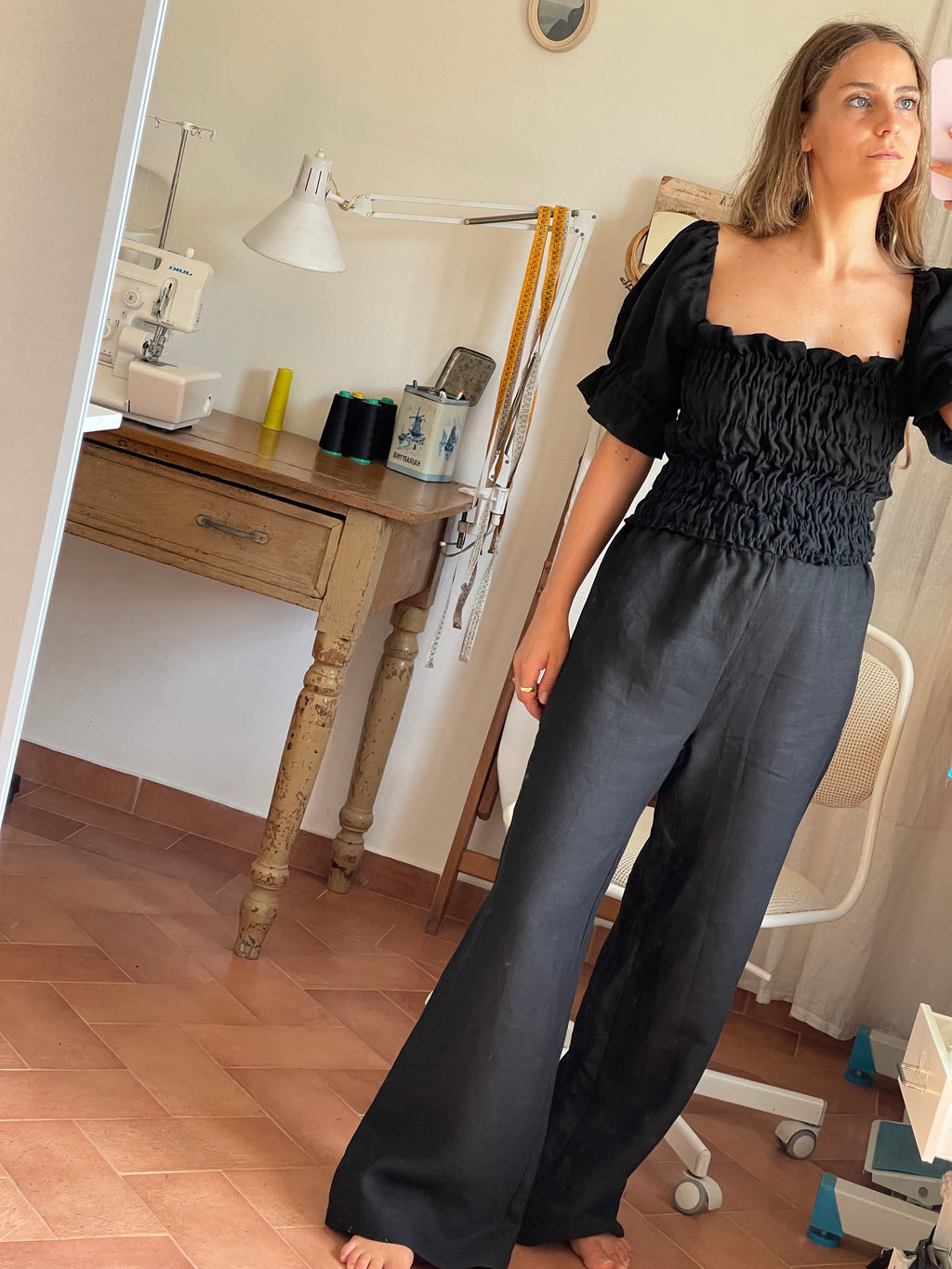 Pantalone Olivia lino