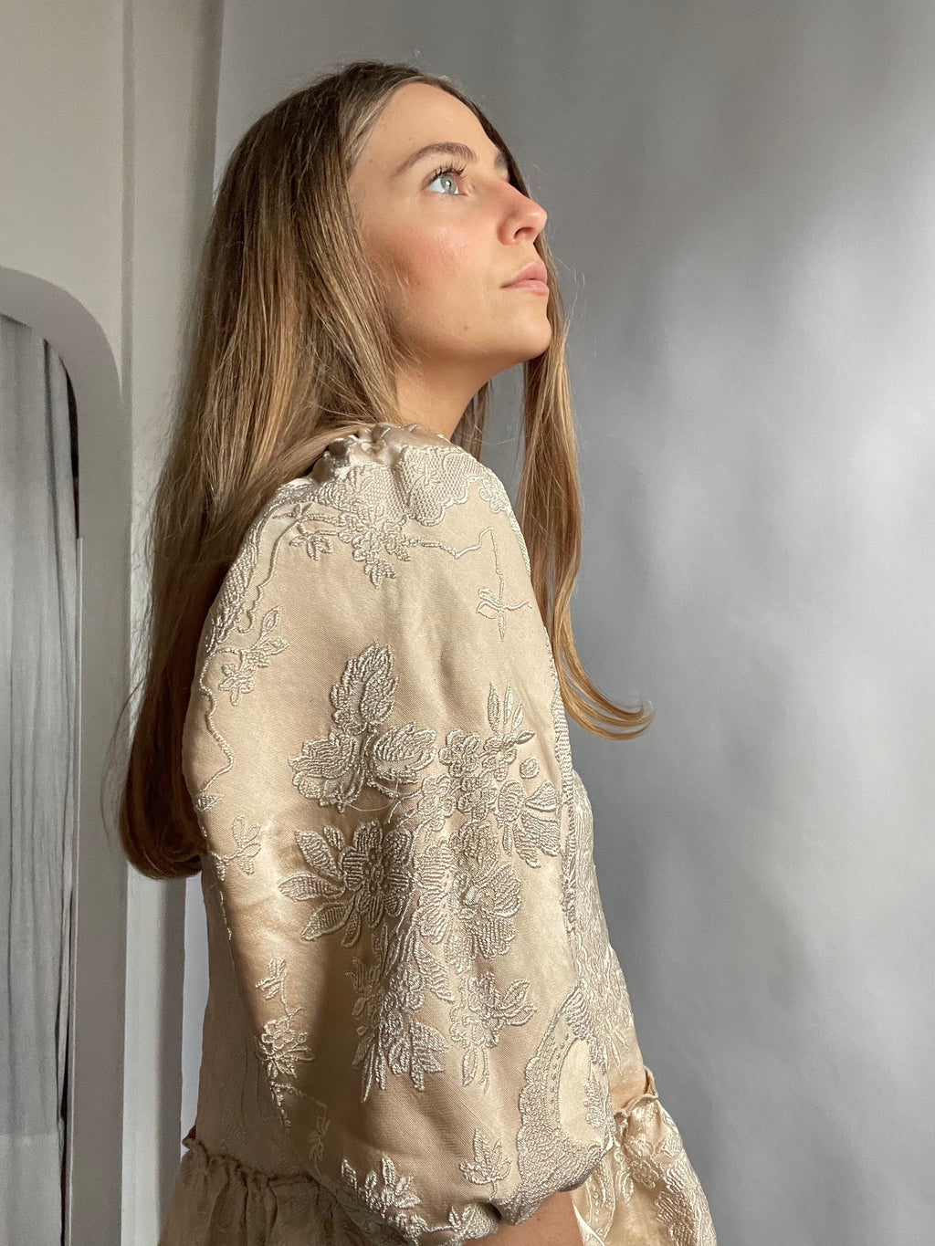 Top Aida tapestry beige