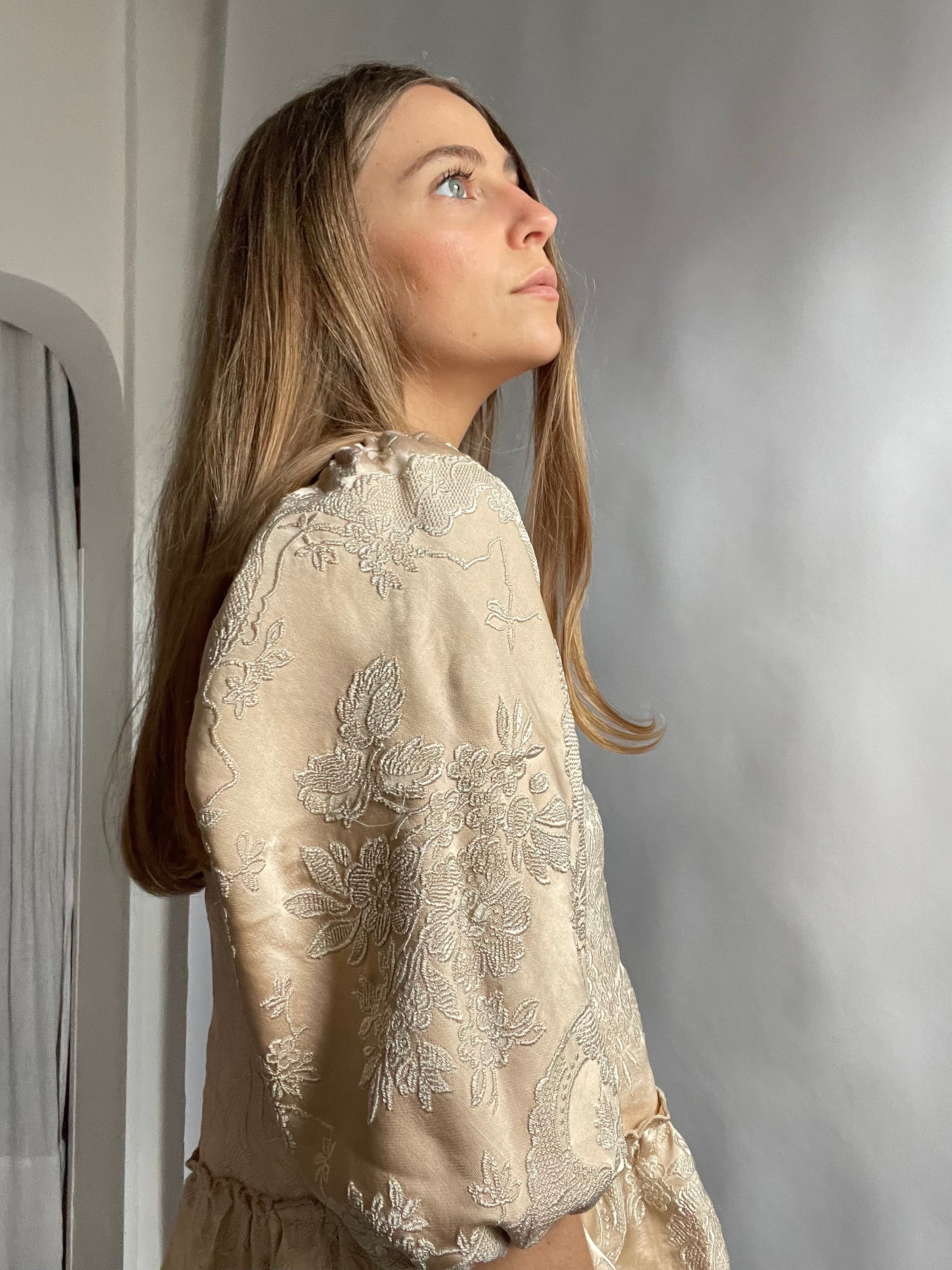 Top Aida tapestry beige