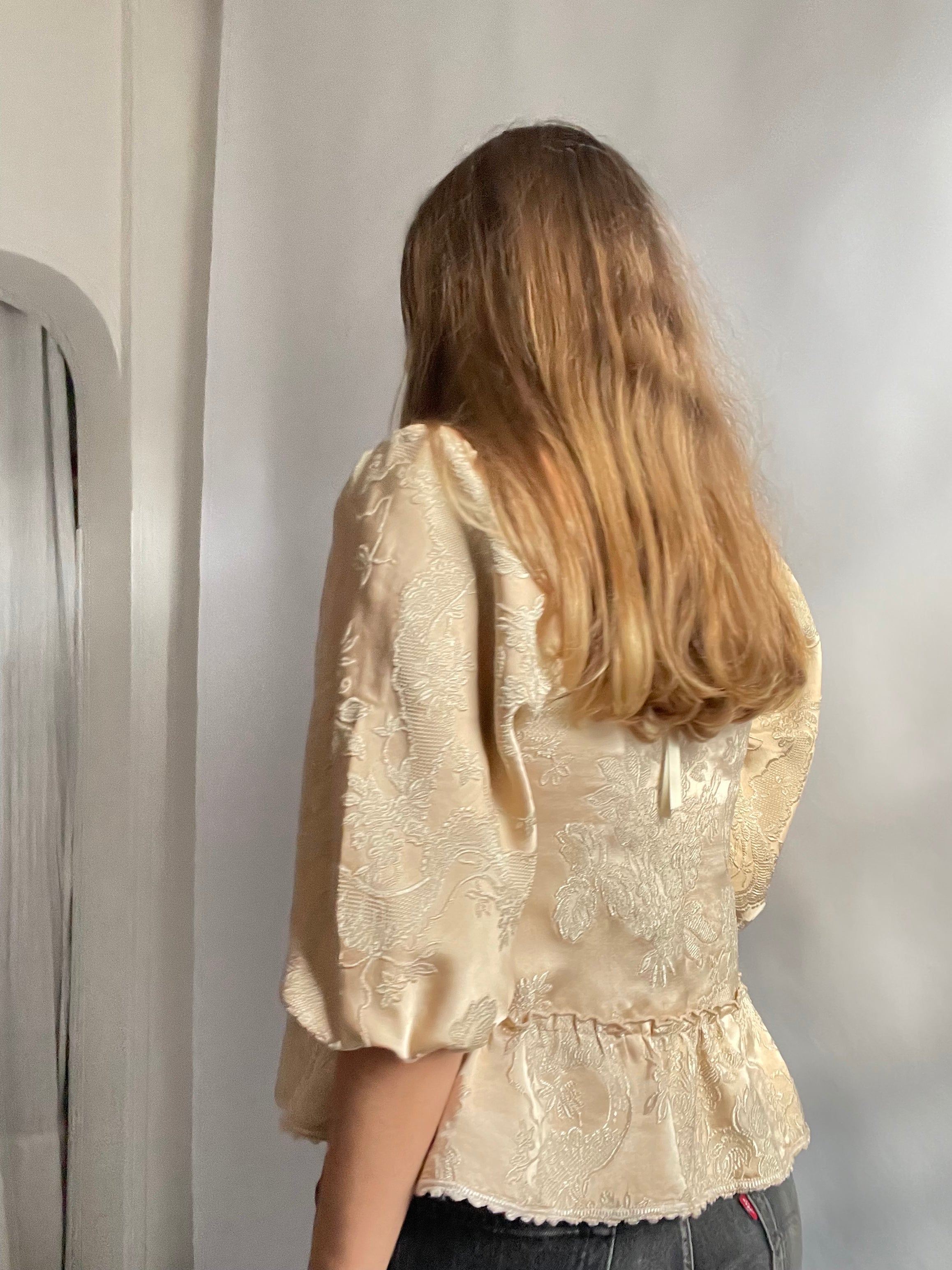 Top Aida tapestry beige
