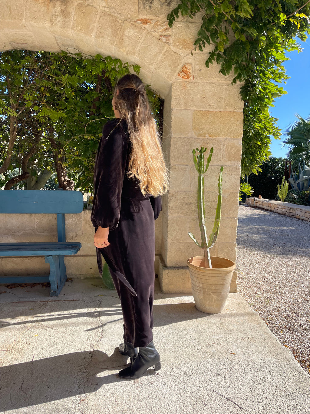 Silk Velvet Wrap Skirt