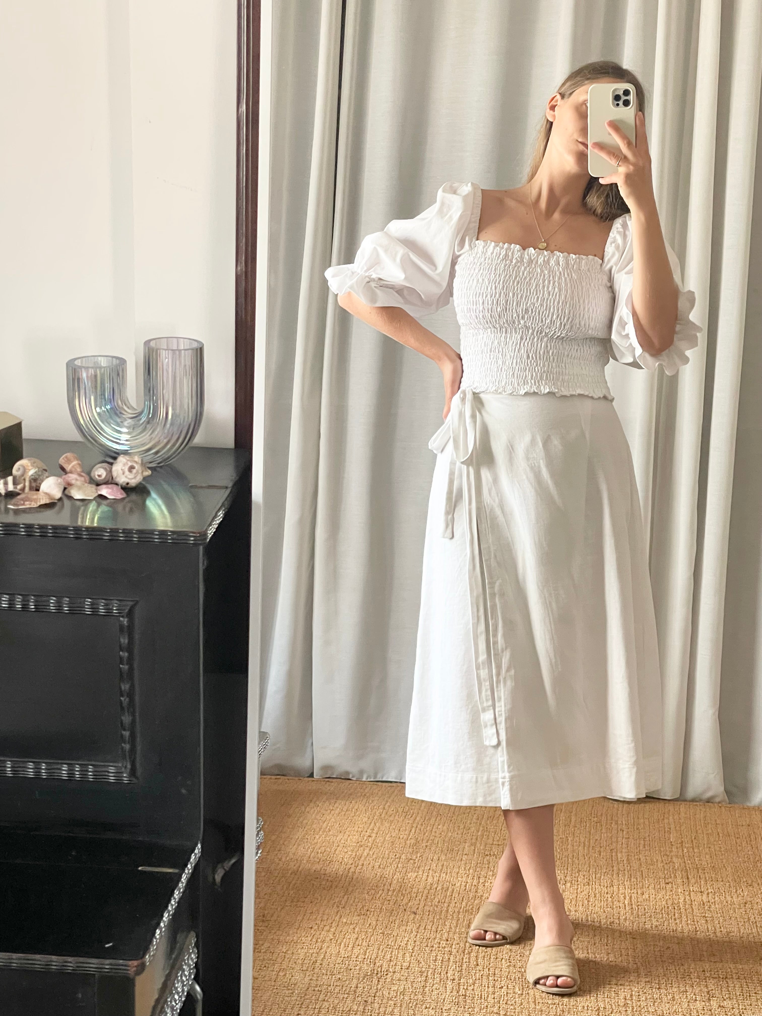 Gonna Isole lino midi
