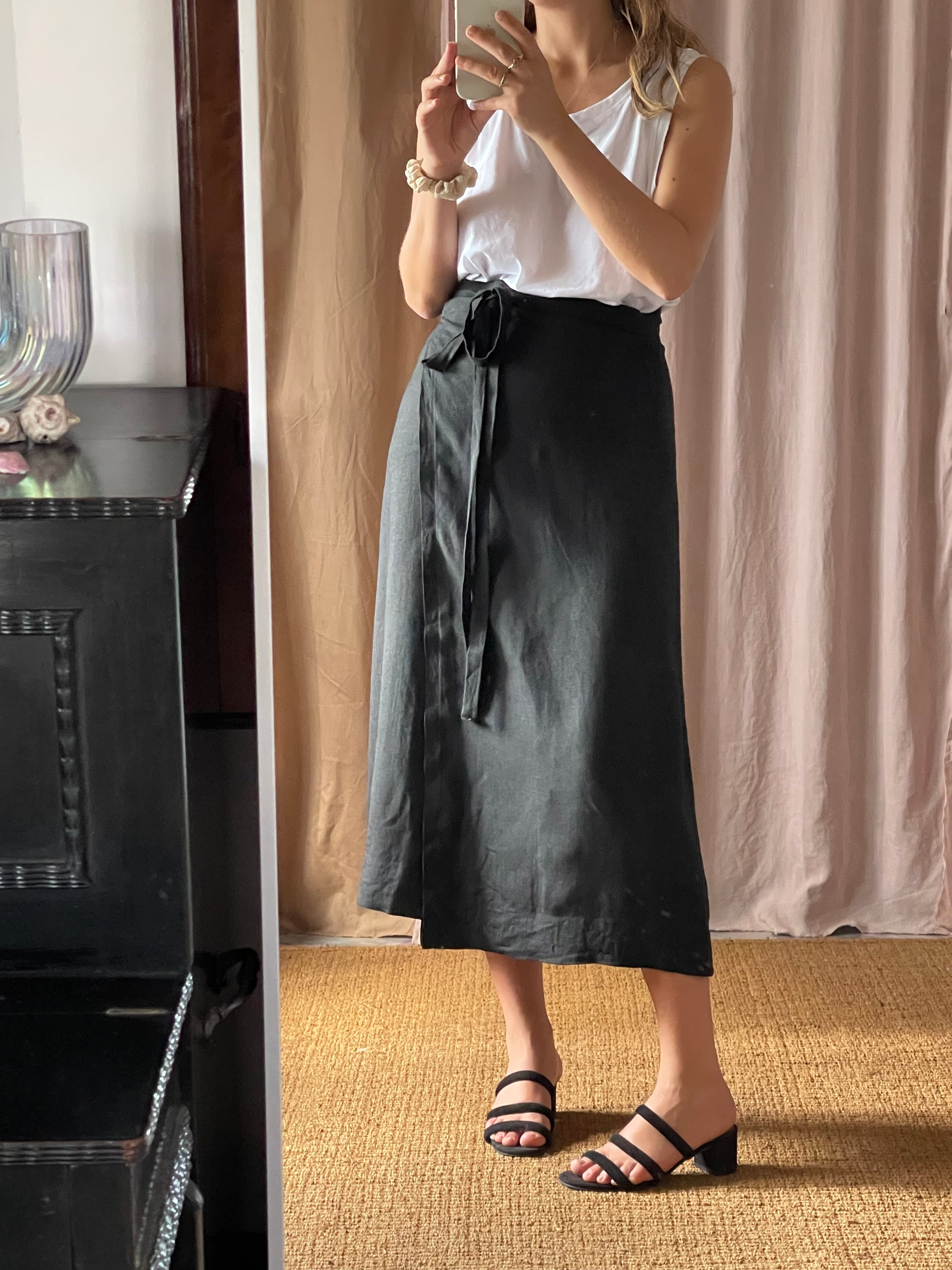 Gonna Isole lino midi