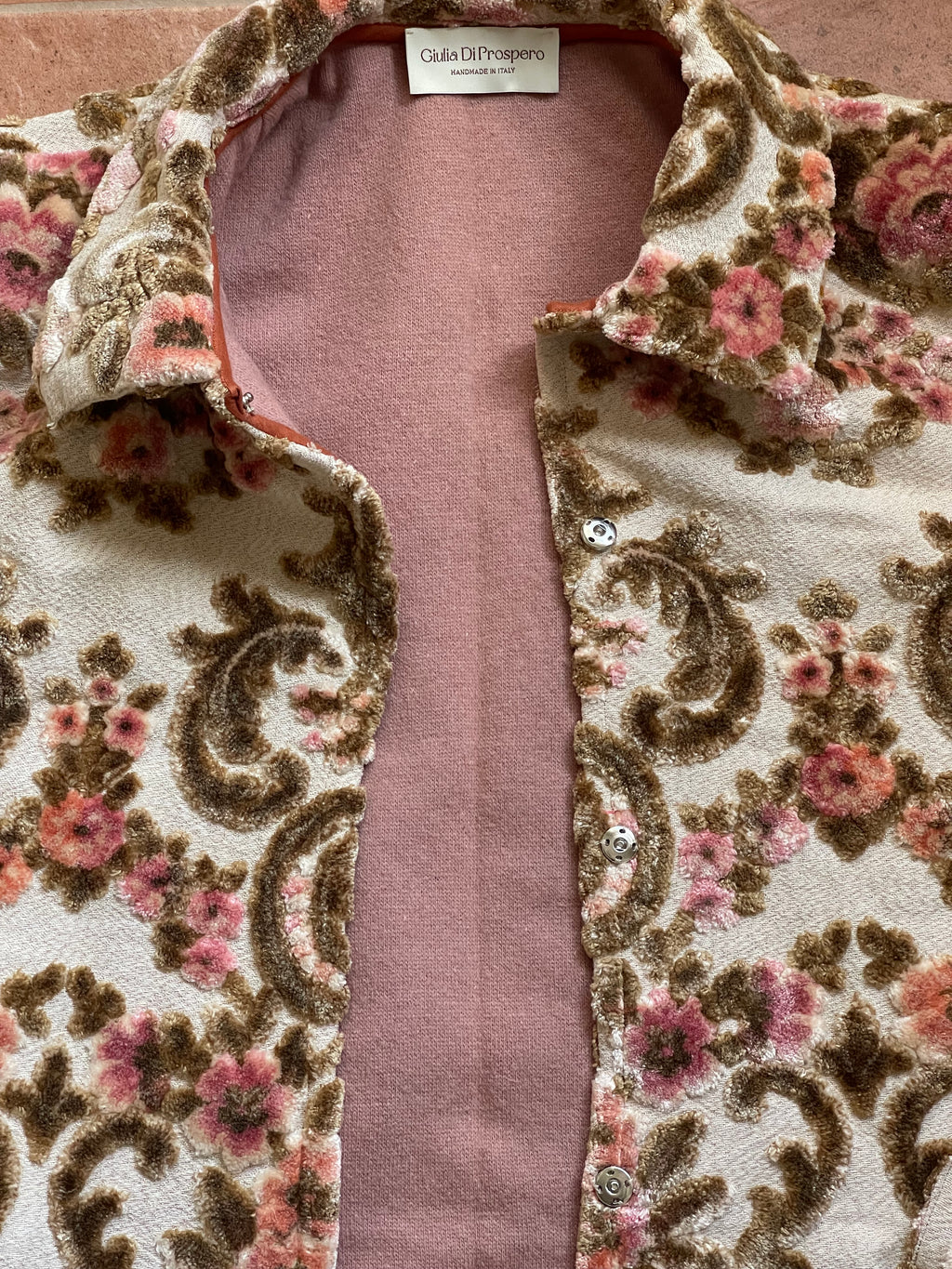 Barn jacket velluto floreale