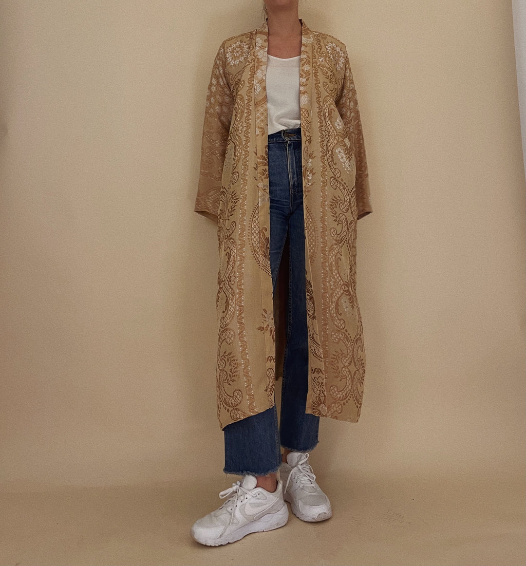 Kimono color cammello pezzo unico
