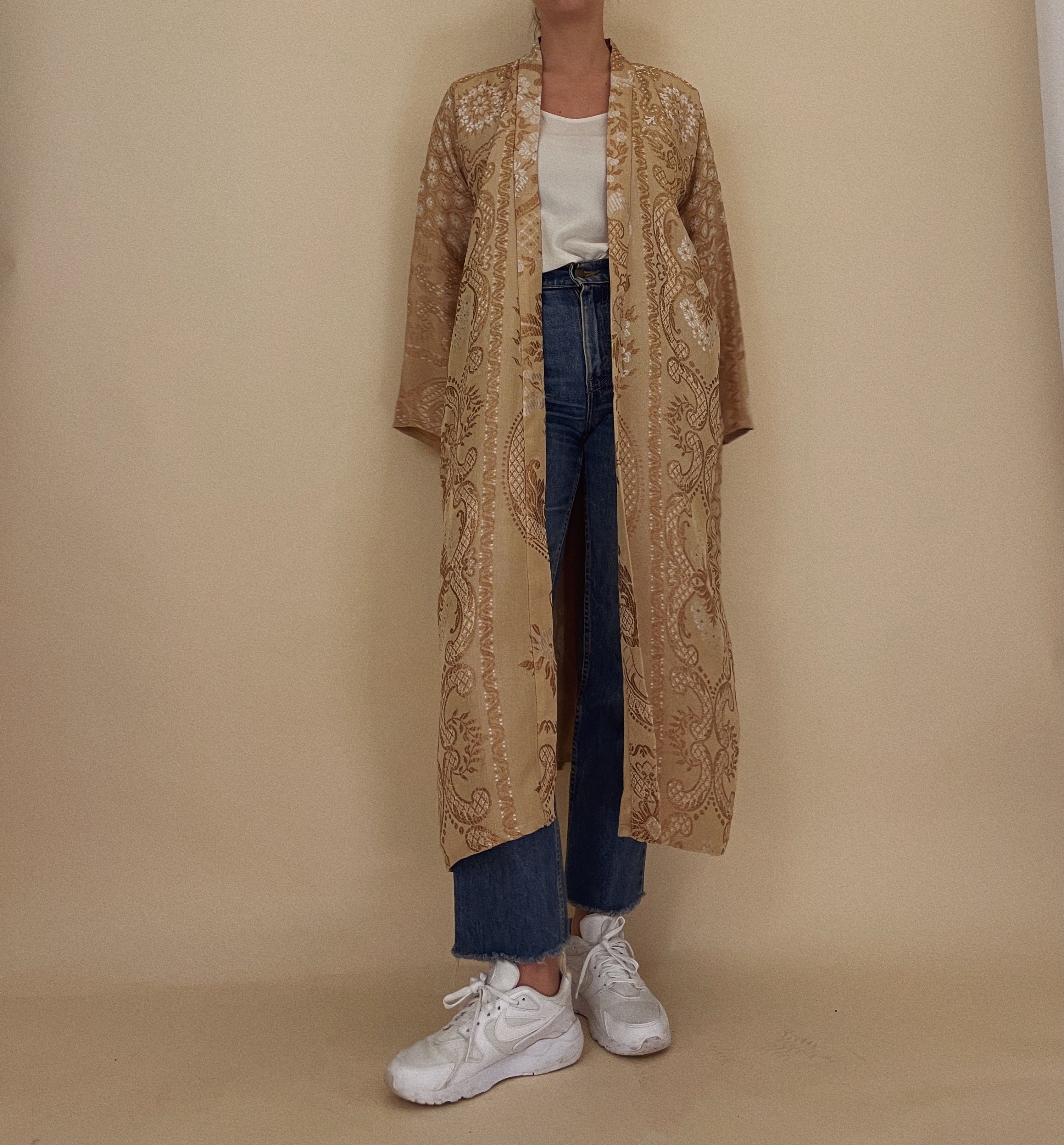 Kimono color cammello pezzo unico