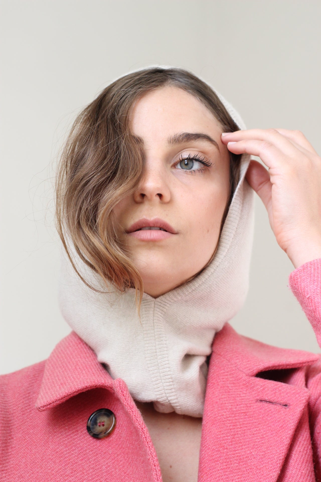 Cream balaclava