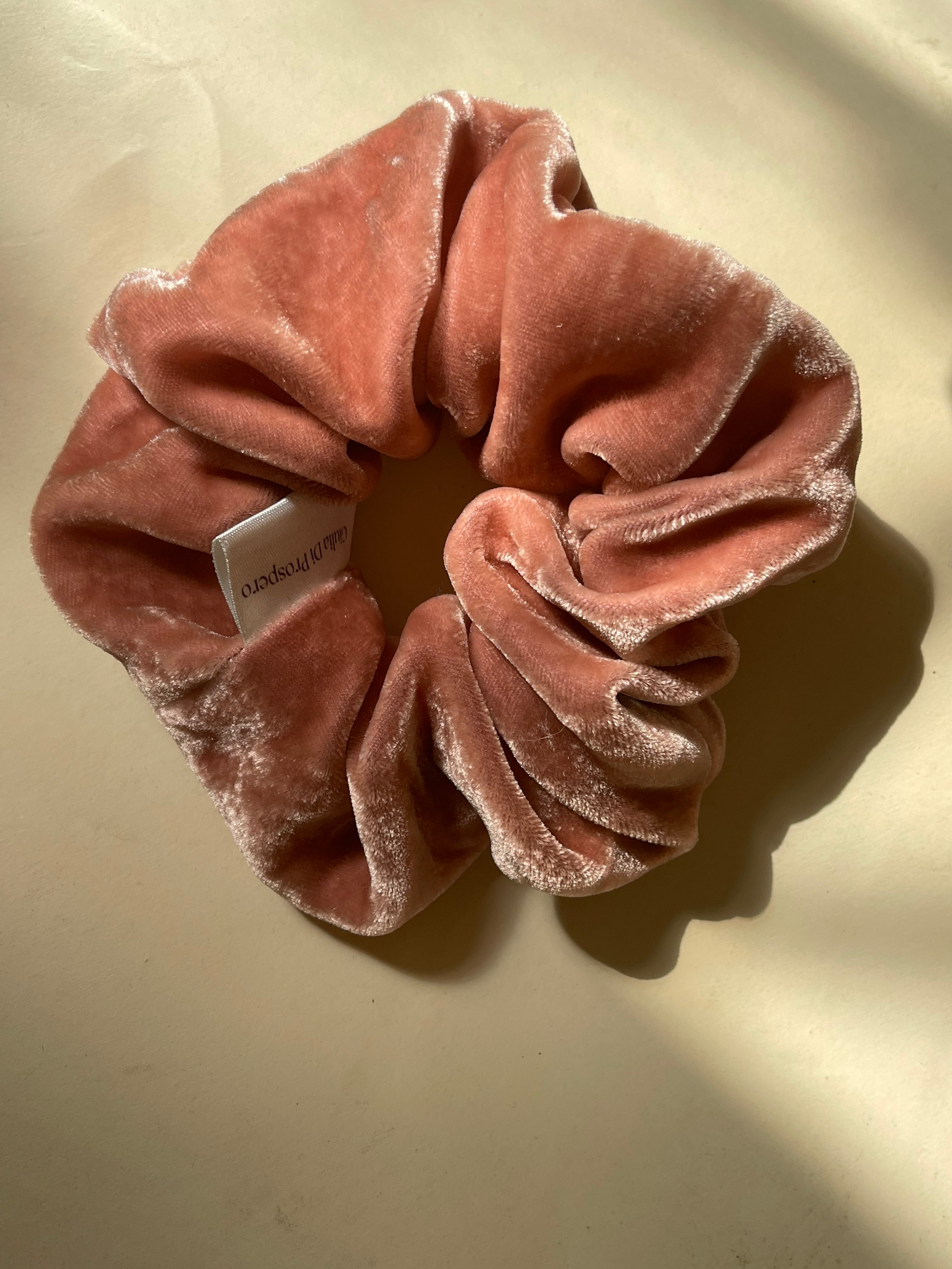 Maxi Scrunchie Velluto seta rosa