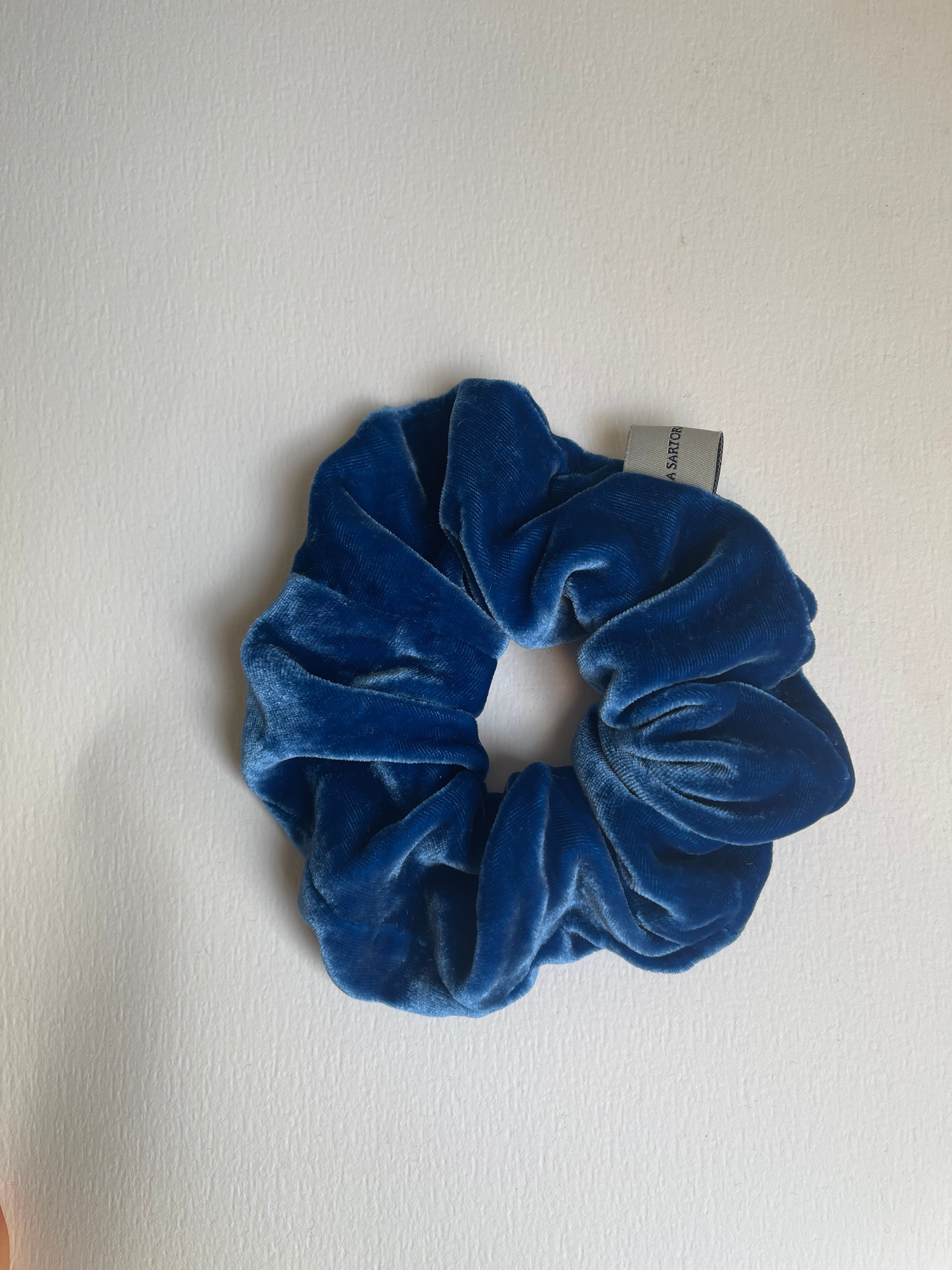 Maxi Scrunchie Light Blue Velvet Silk