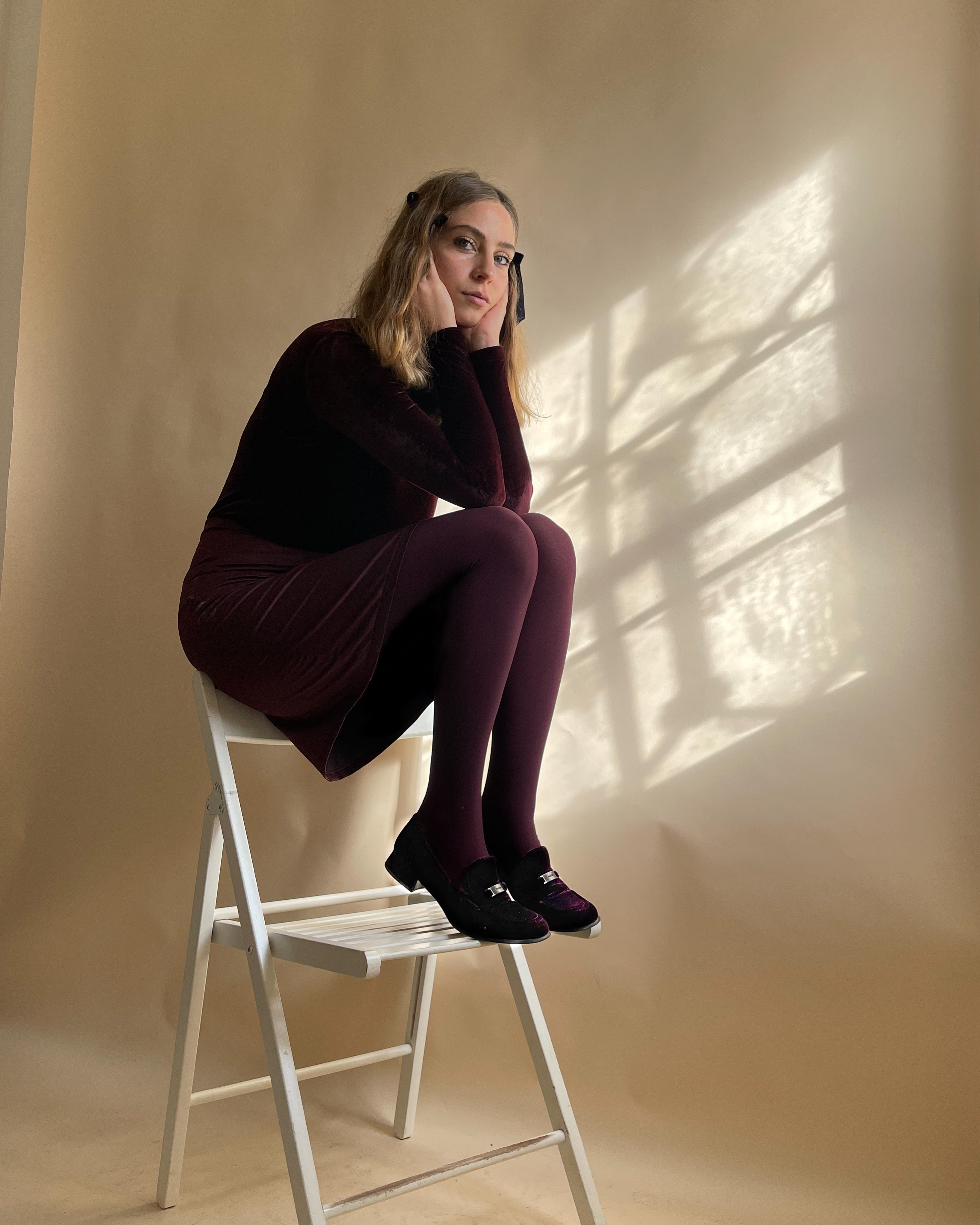Minigonna Edie frescolana bordeaux