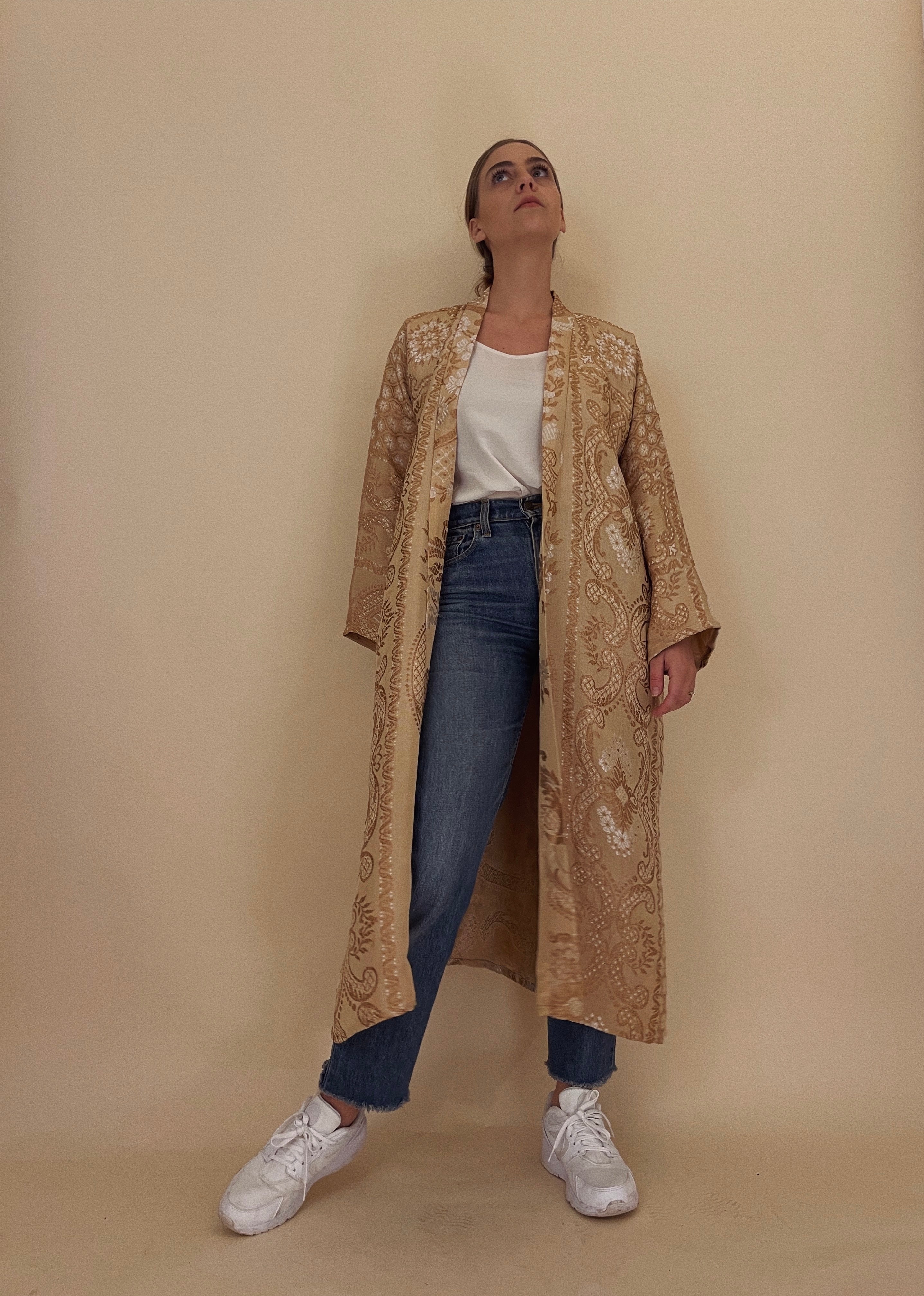 Kimono color cammello pezzo unico