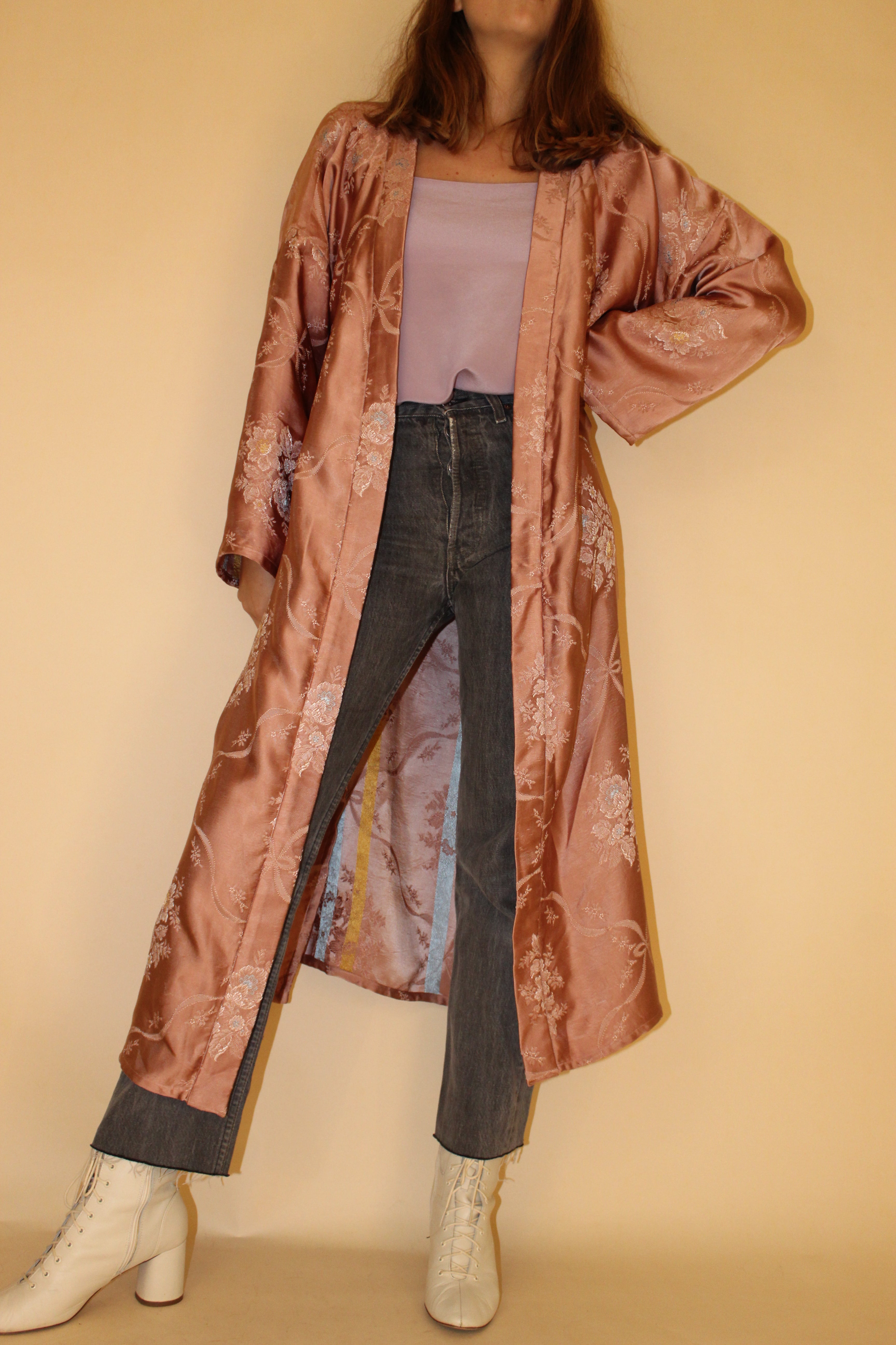 Kimono rosa pezzo unico