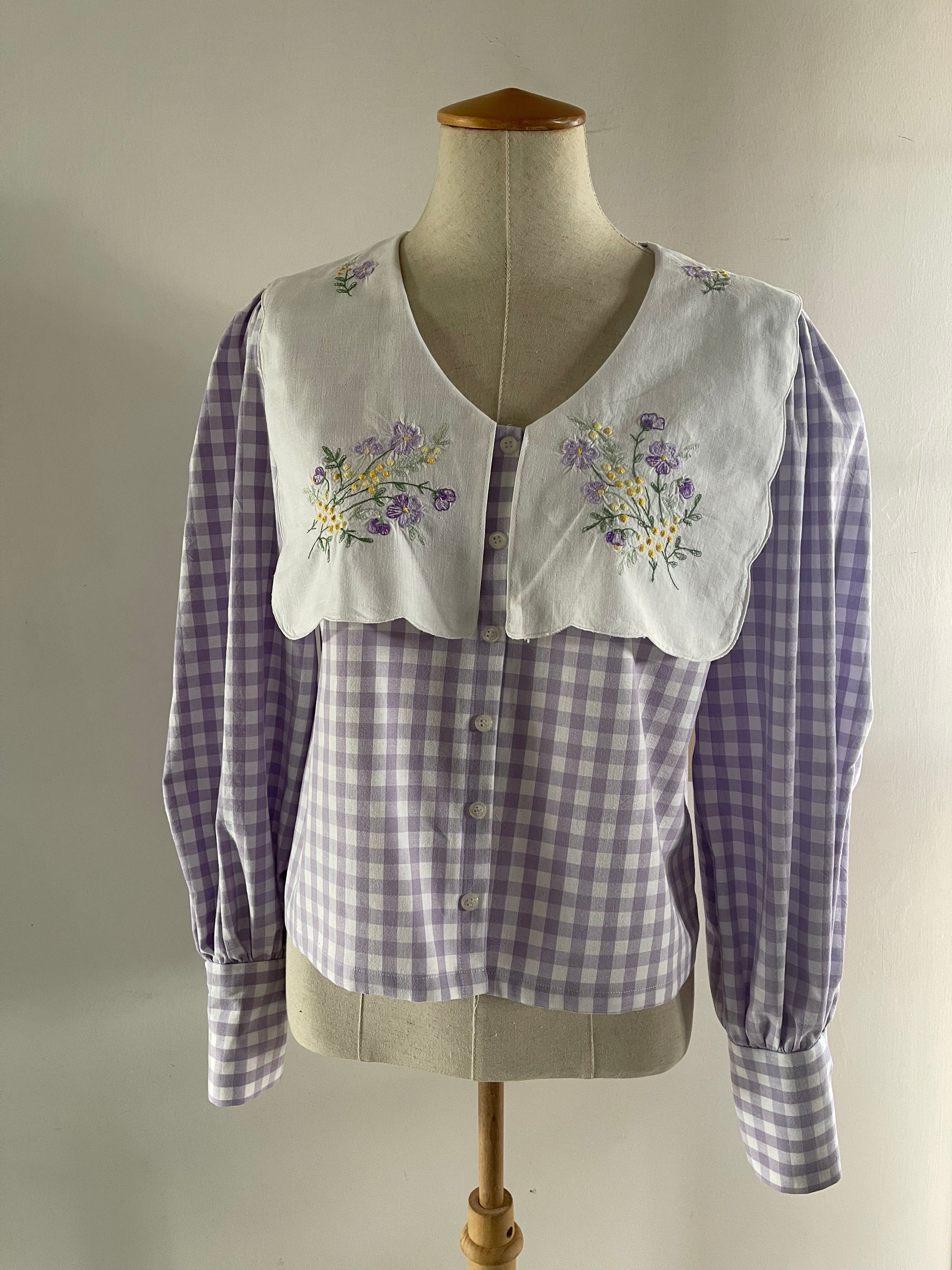 Camicia con colletto vintage pezzo unico