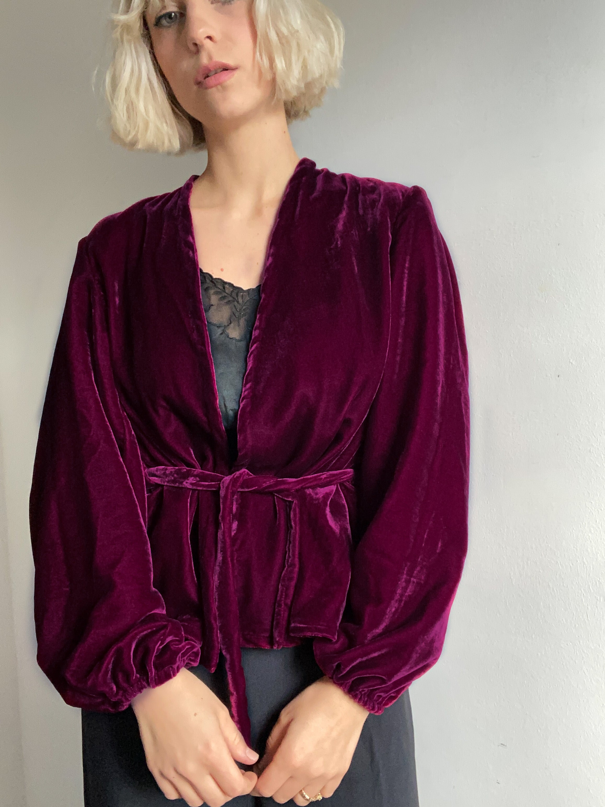 Cardigan Beatrice Velluto Seta