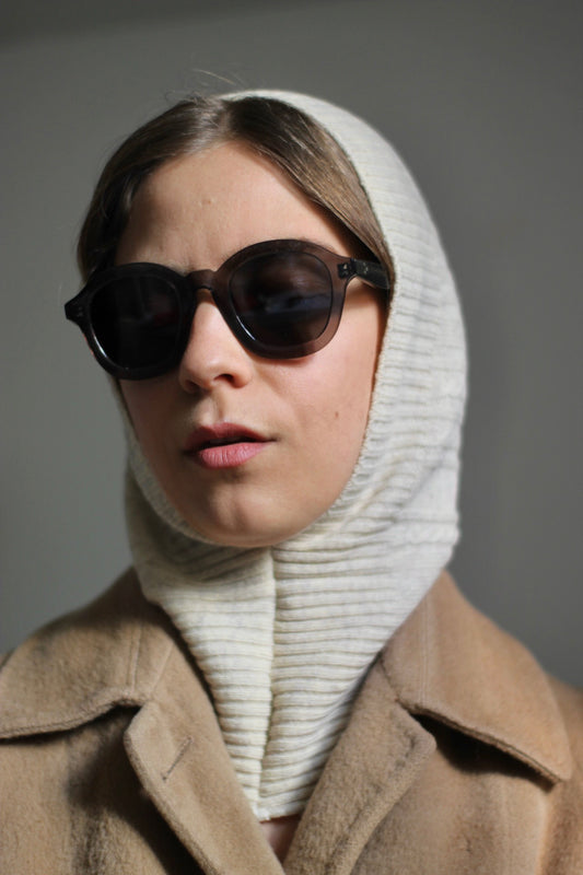 Balaclava panna trama intrecciata