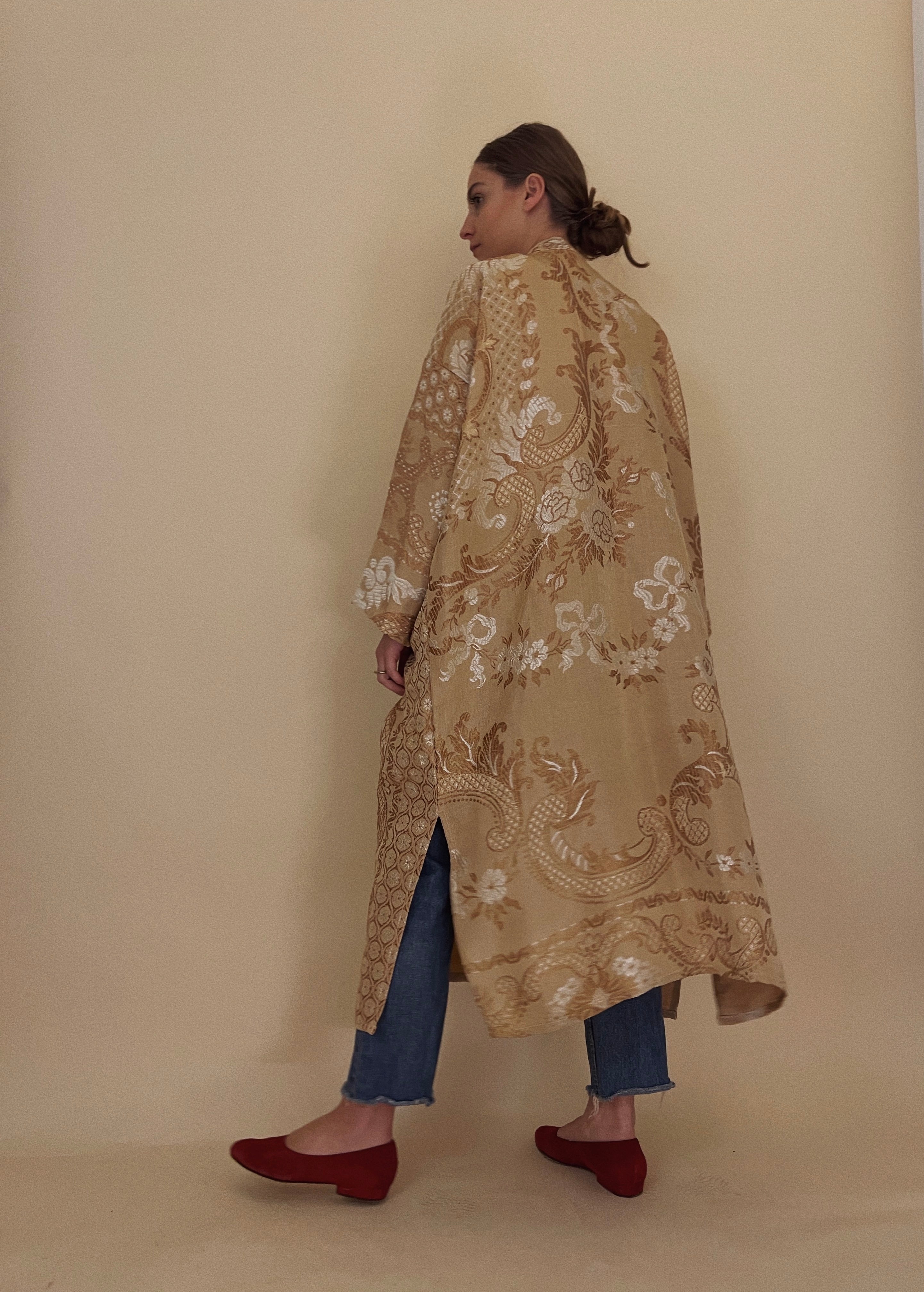 Kimono color cammello pezzo unico
