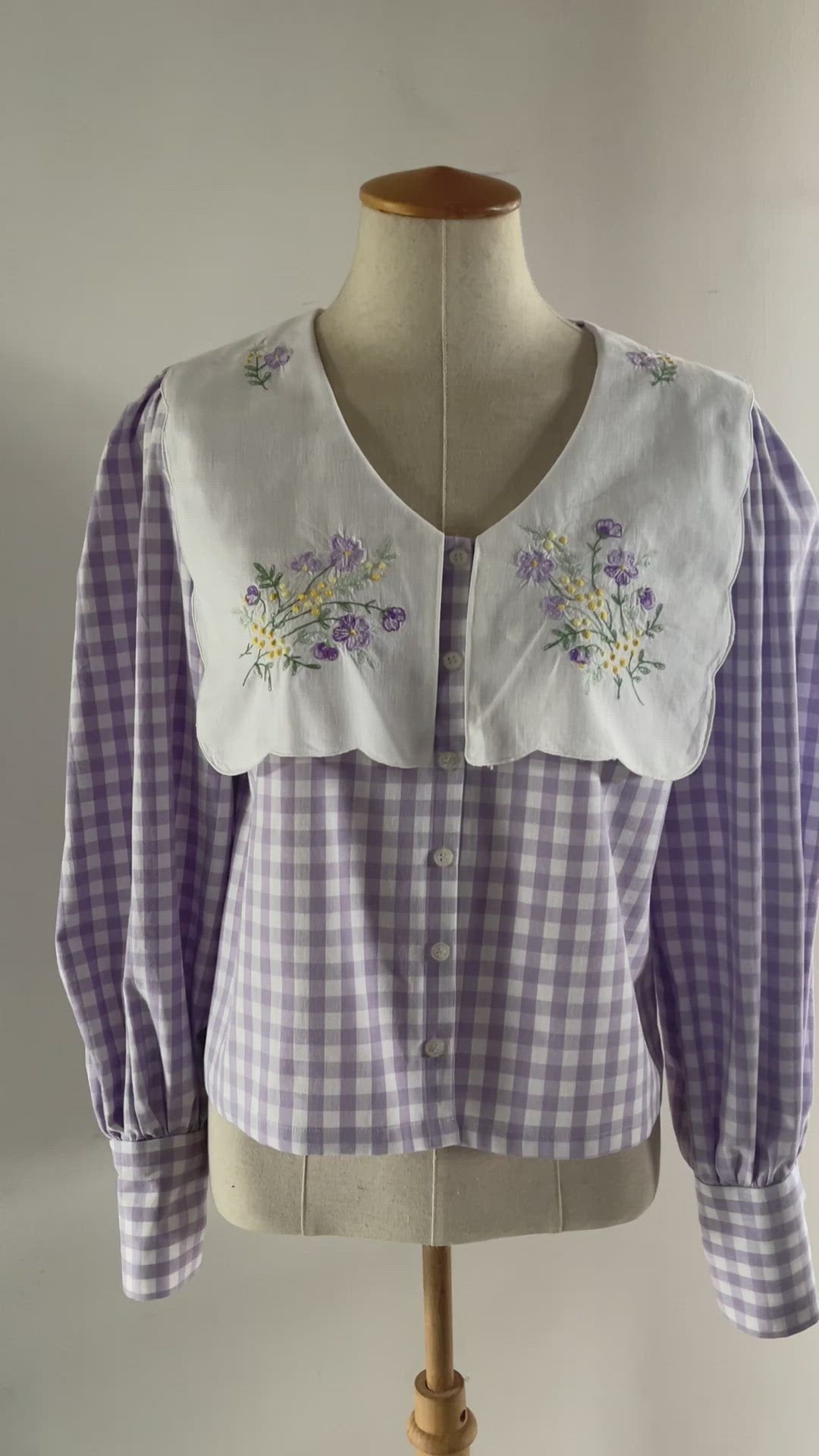 Camicia con colletto vintage pezzo unico