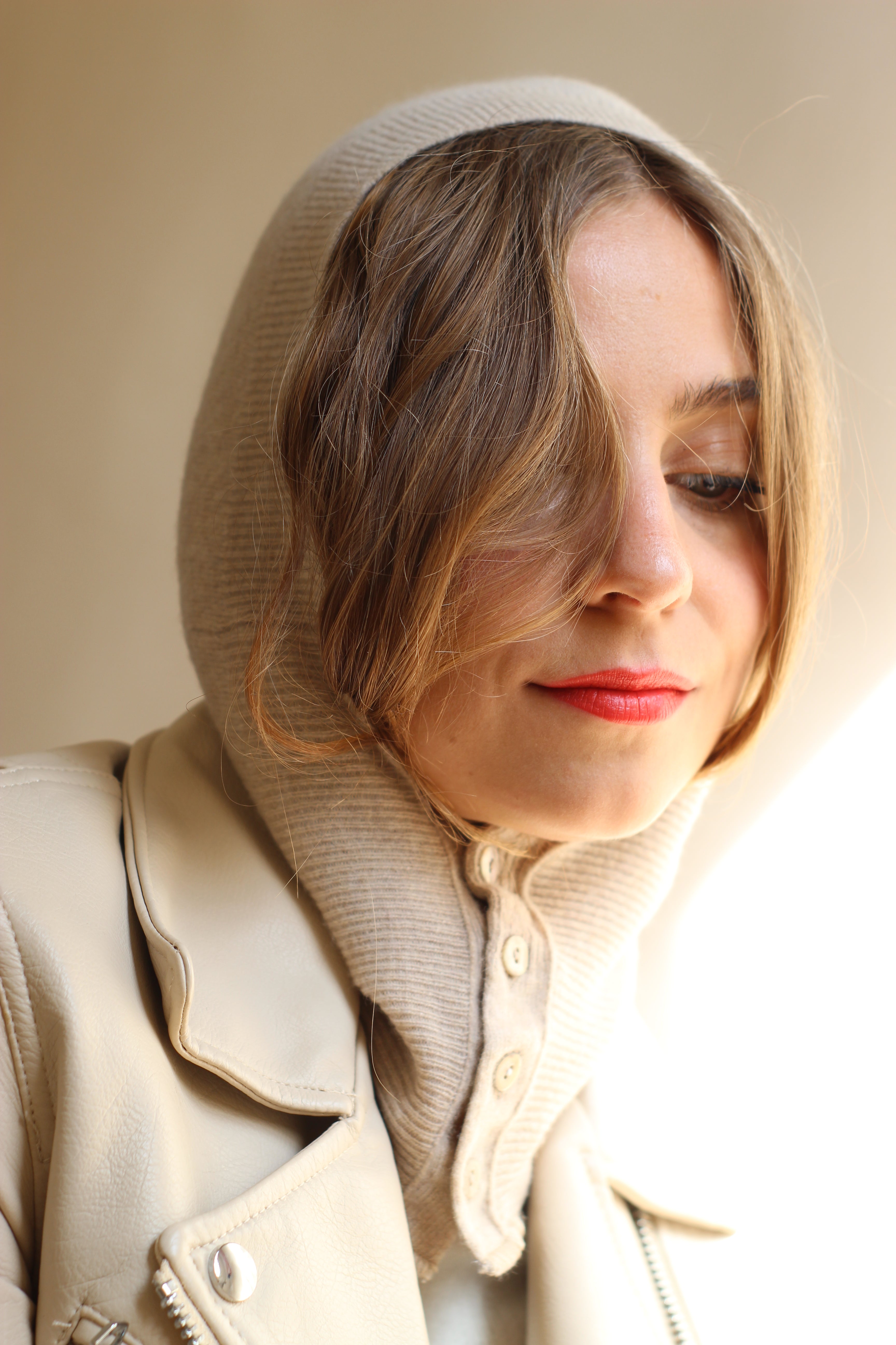 Balaclava Beige con bottoni