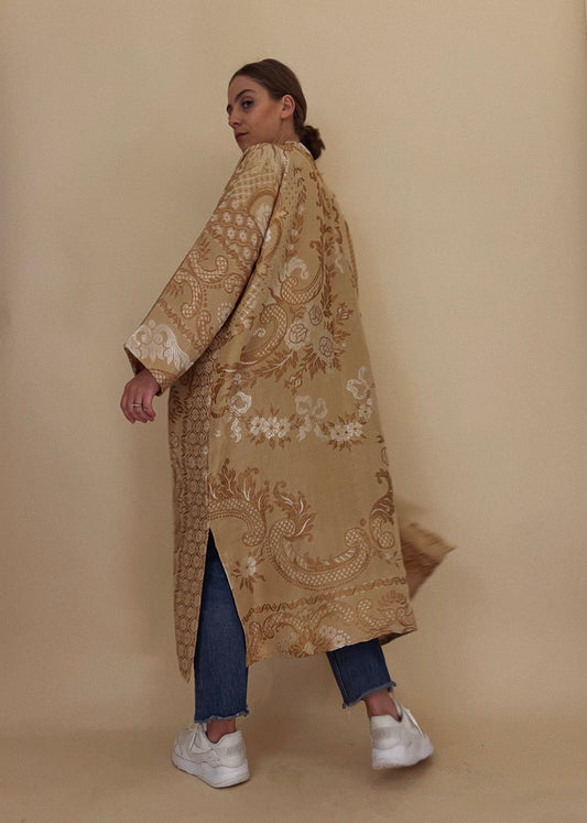 Kimono color cammello pezzo unico