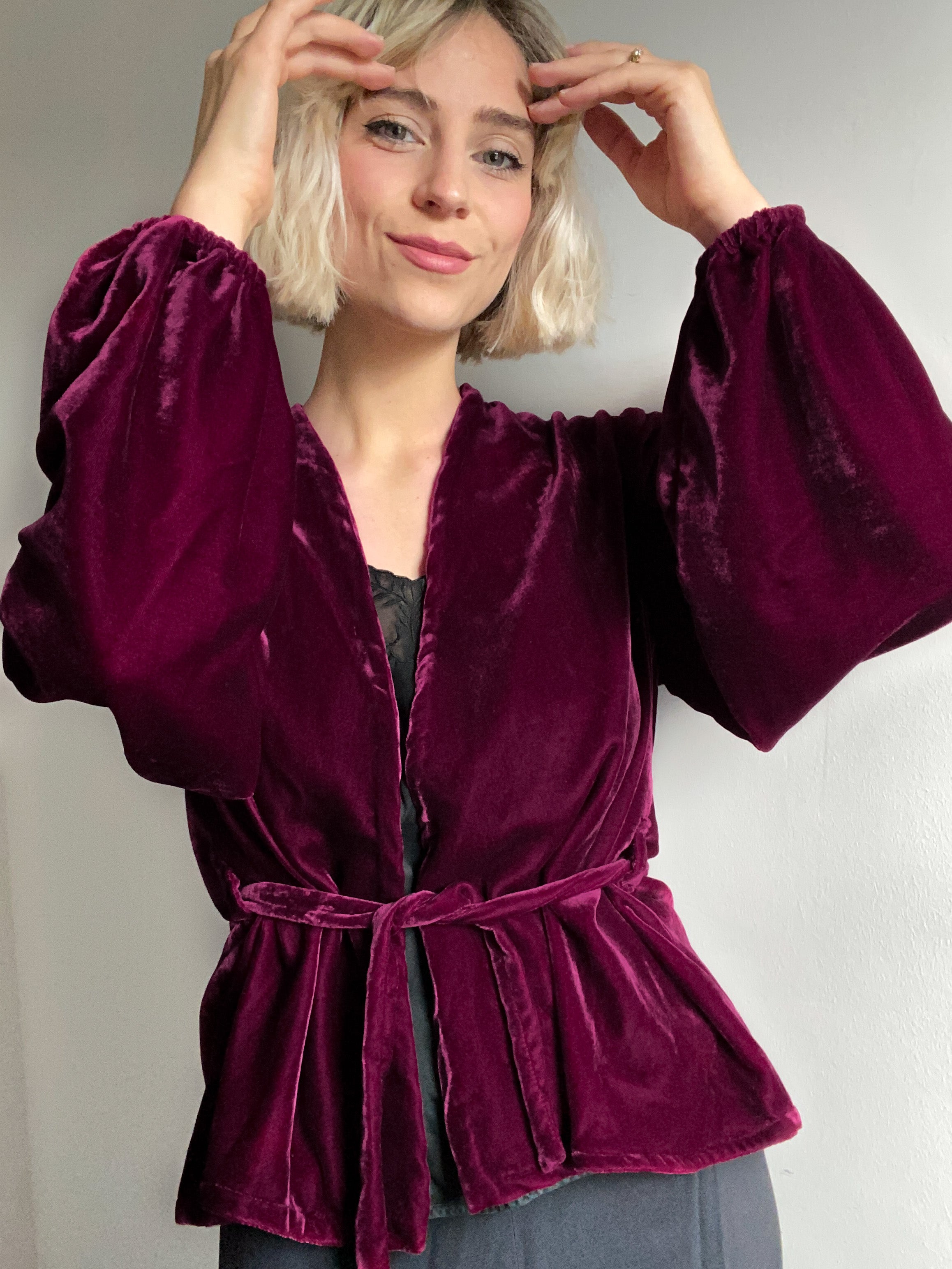 Cardigan Beatrice Velluto Seta