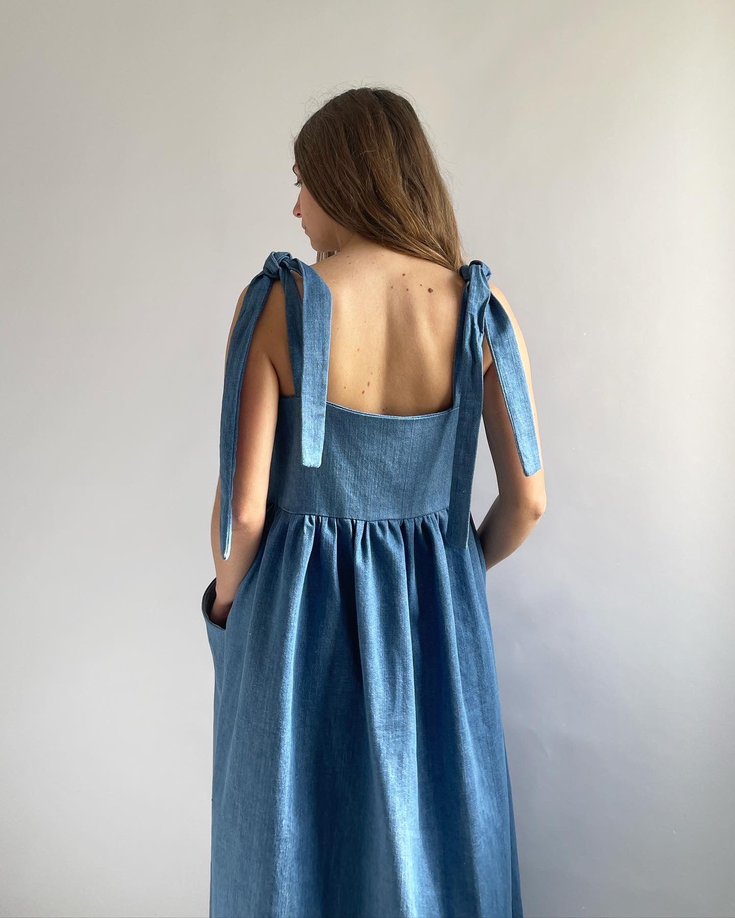 Linen / cotton picnic dress